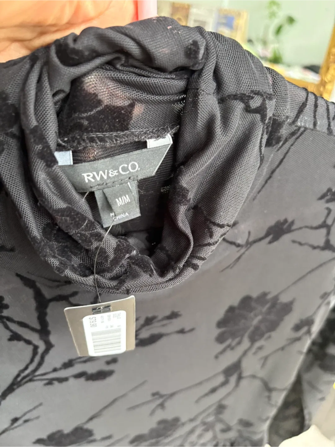 RW&CO. Floral Print Mesh Dress - Size M image indicator(5)