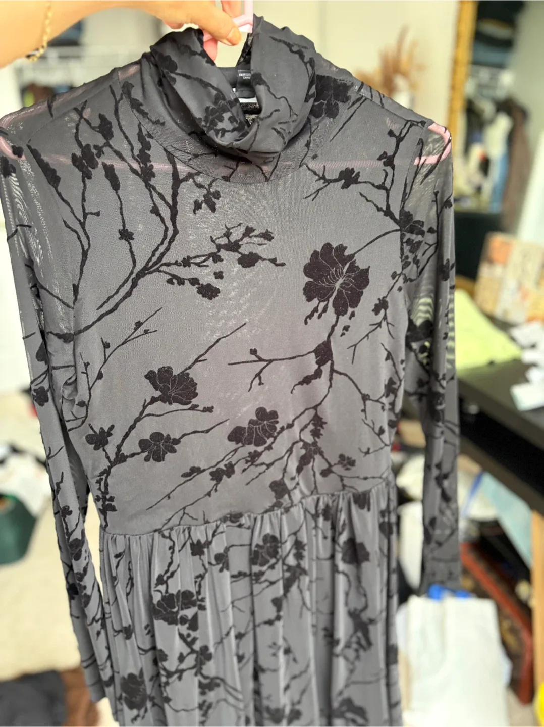 RW&CO. Floral Print Mesh Dress - Size M