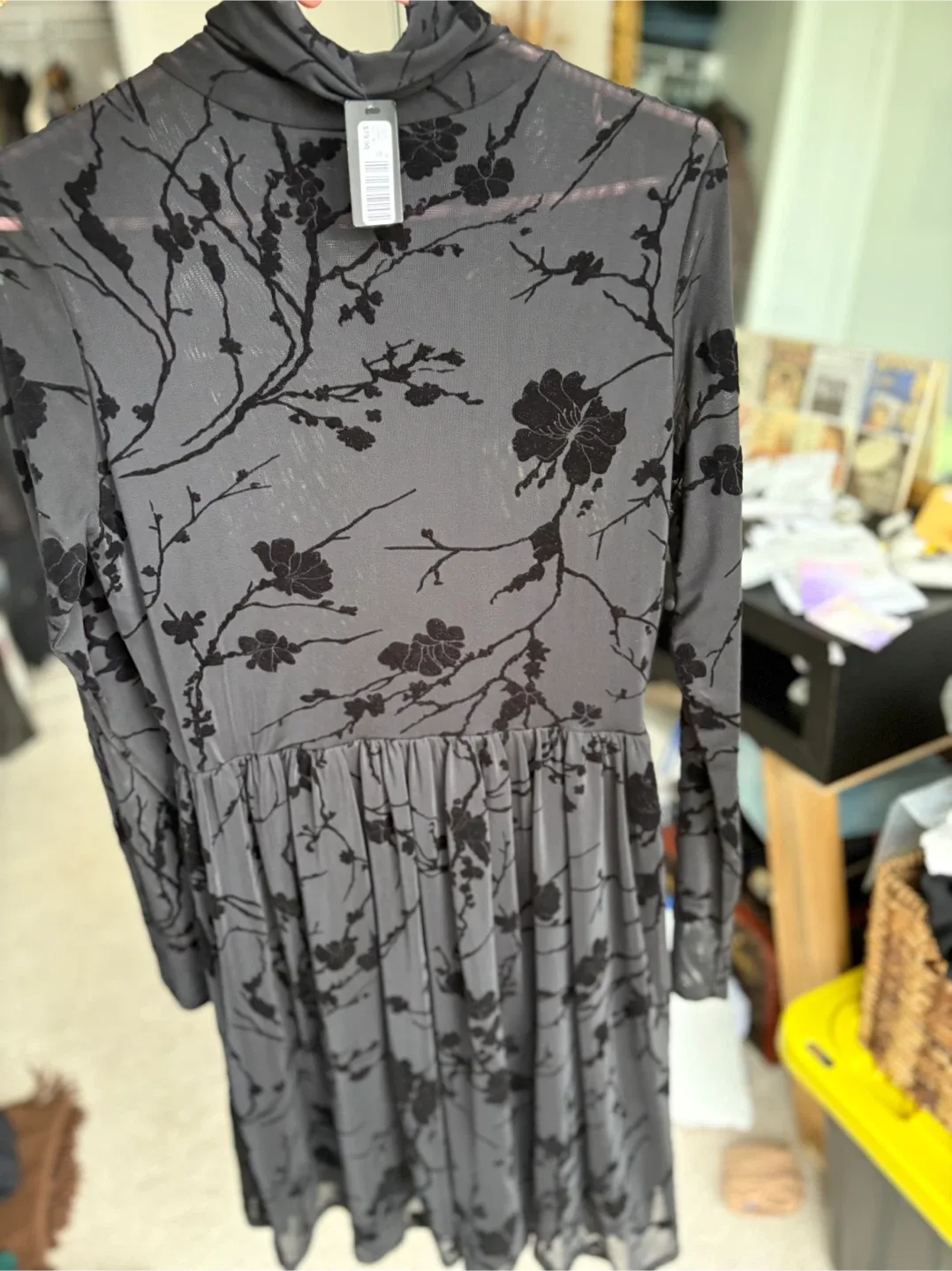 RW&CO. Floral Print Mesh Dress - Size M image indicator(3)