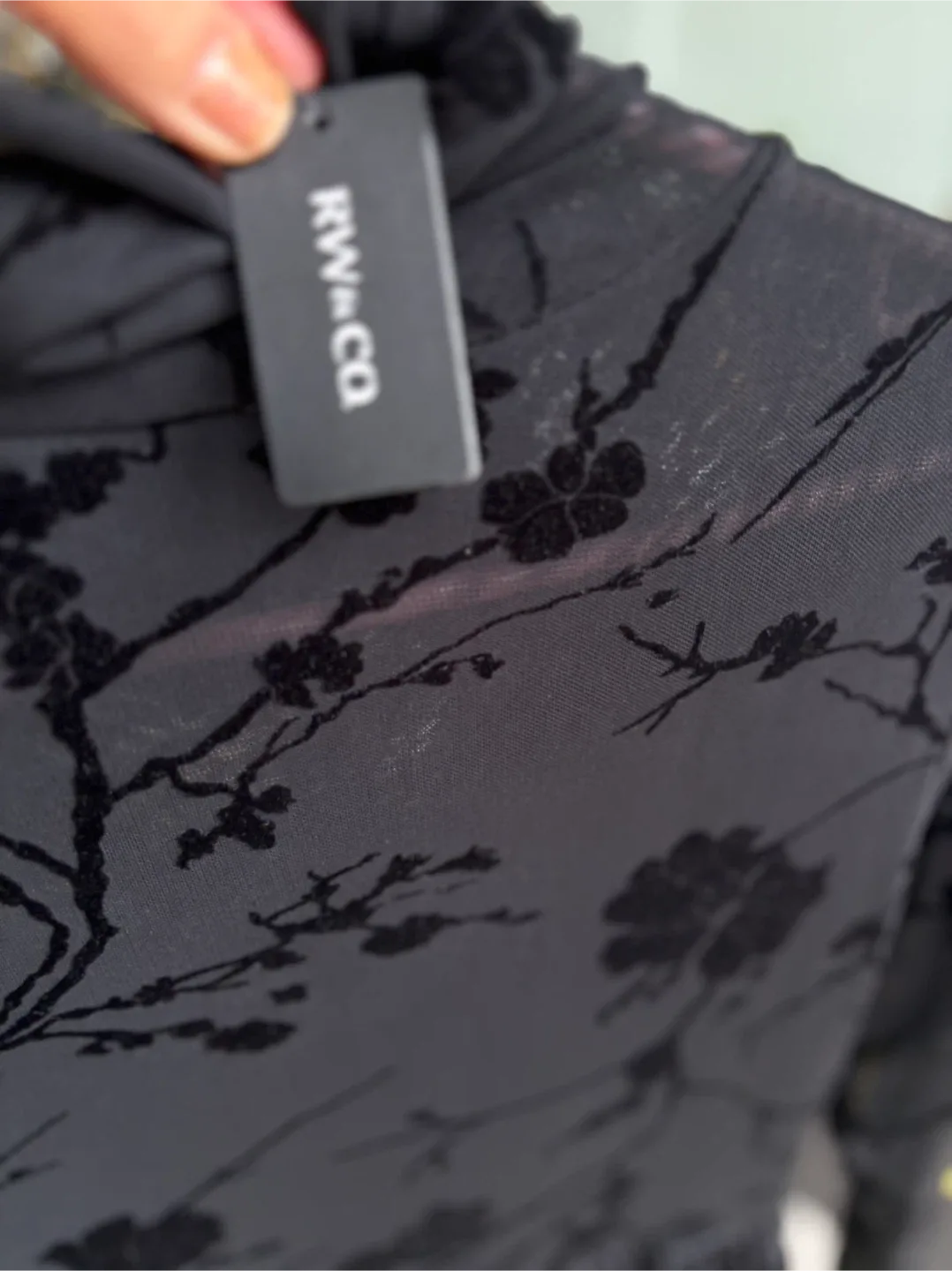 RW&CO. Floral Print Mesh Dress - Size M image indicator(7)