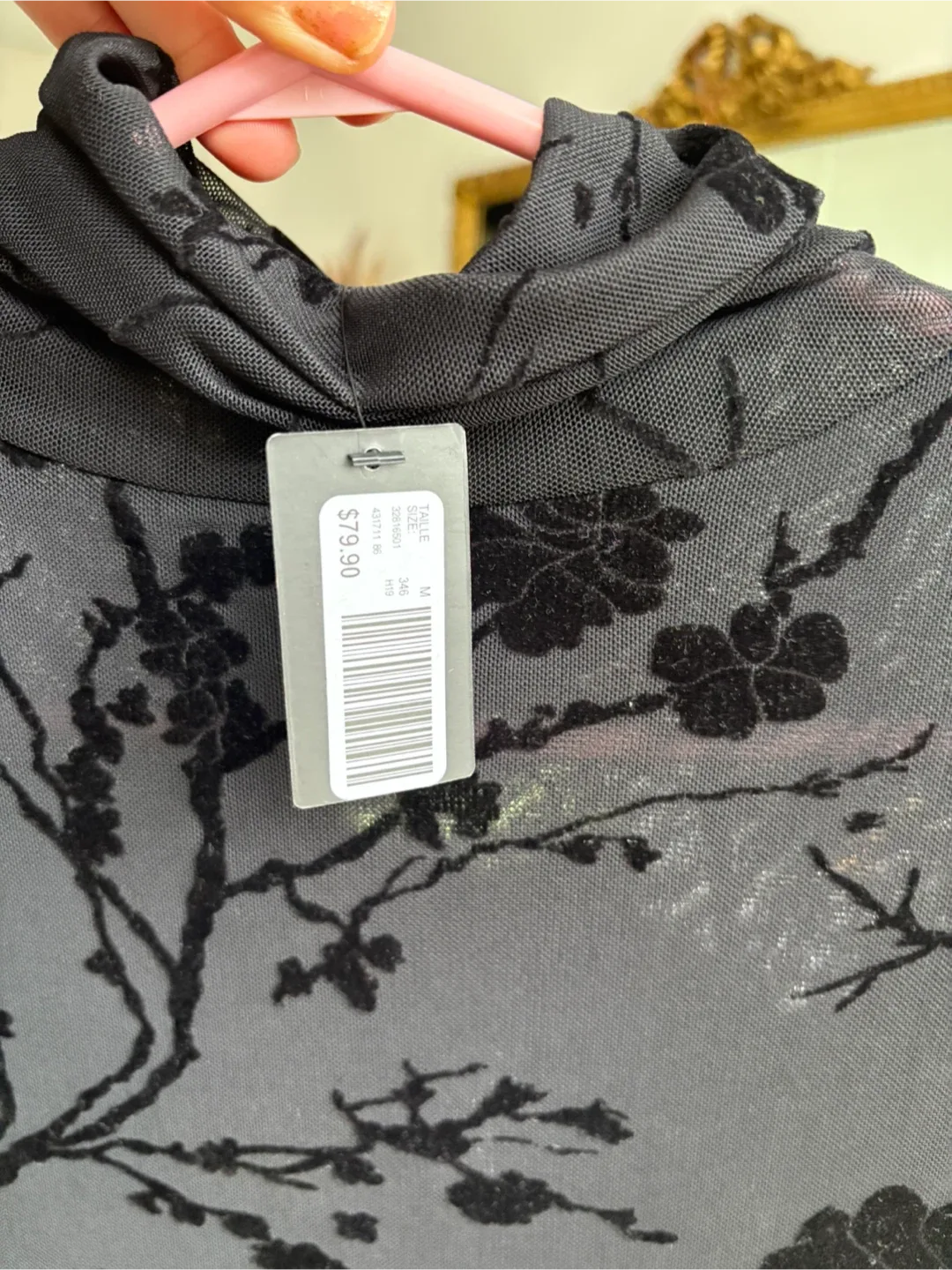 RW&CO. Floral Print Mesh Dress - Size M image indicator(4)