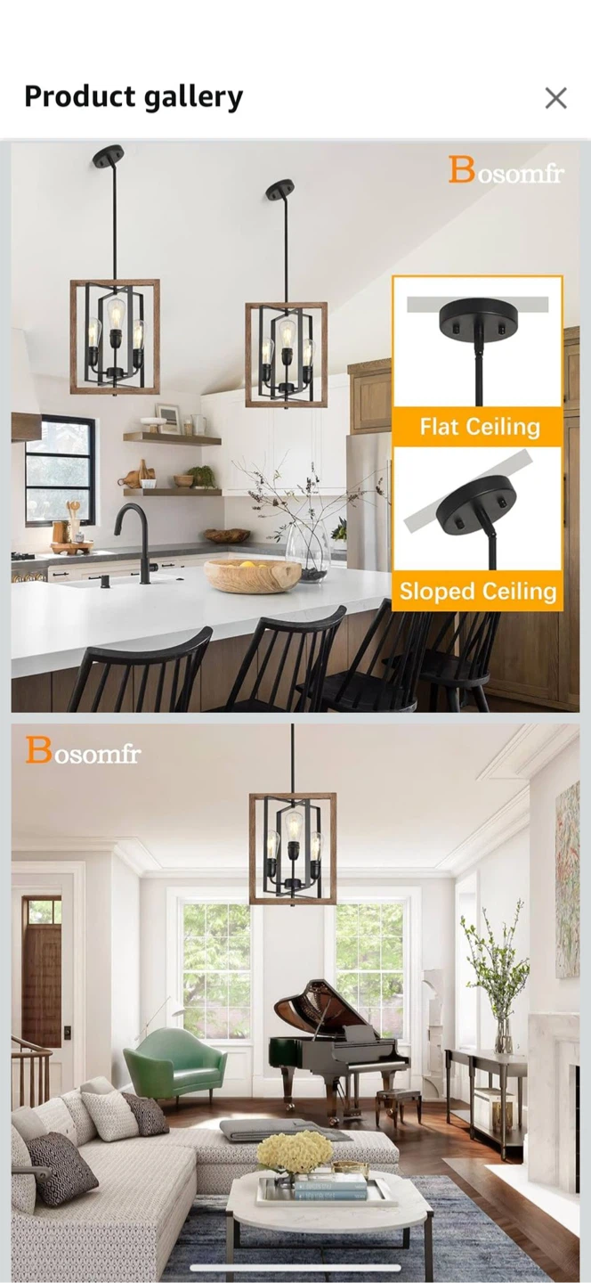 Bosomfr Farmhouse Pendant Lighting - photo 4