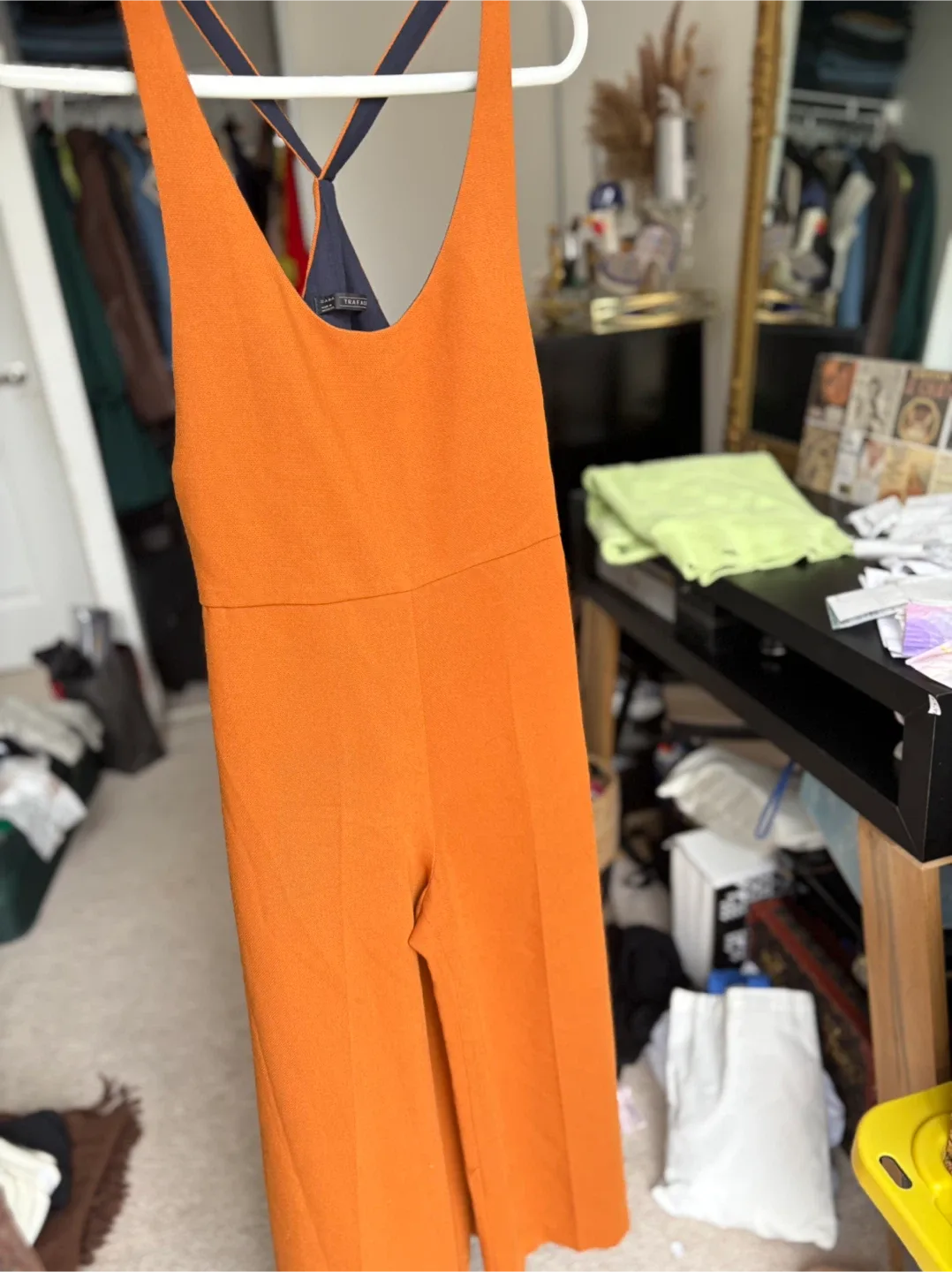 Zara Trafaluc Orange Jumpsuit - Size S image indicator(6)