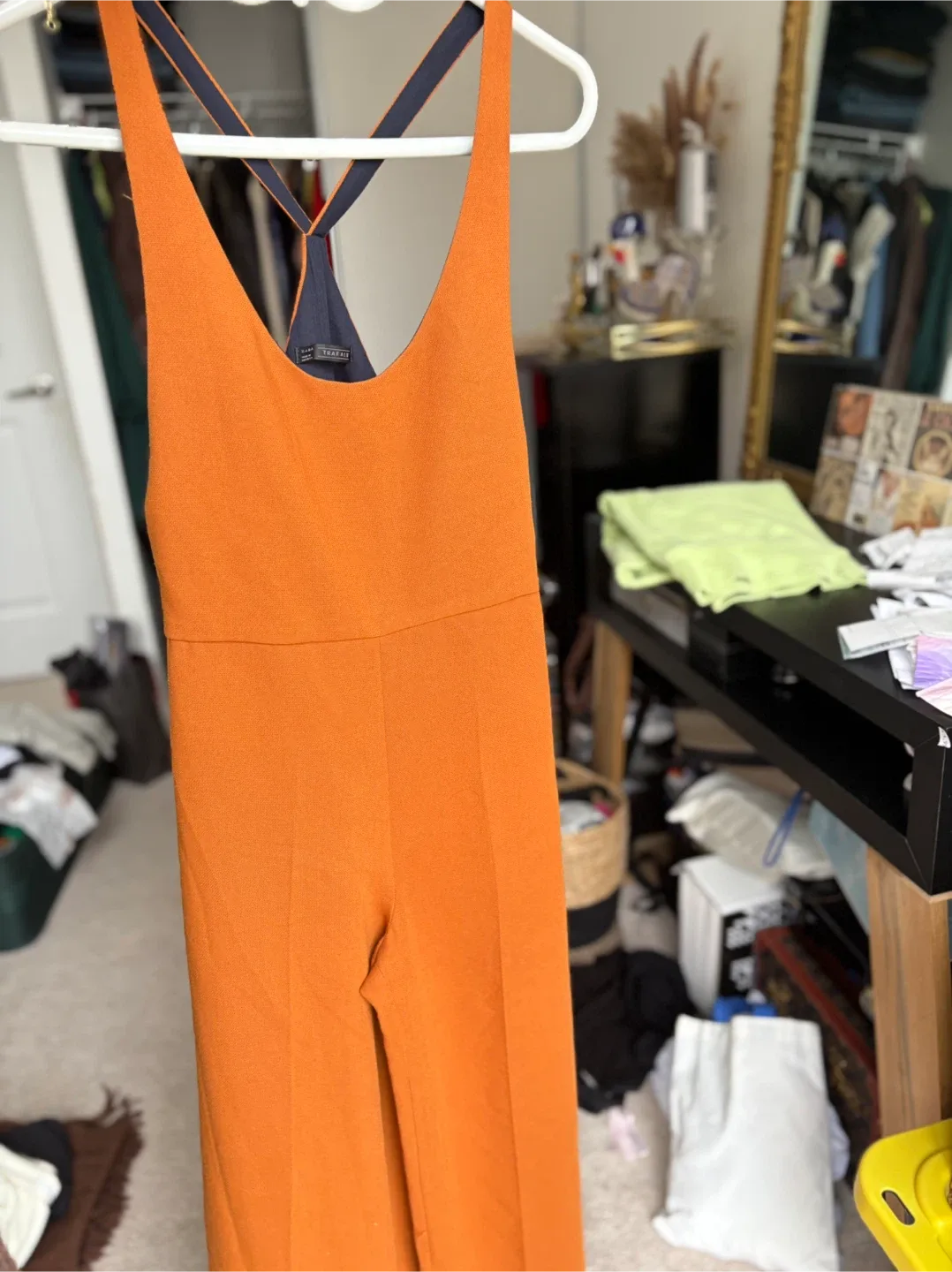 Zara Trafaluc Orange Jumpsuit - Size S image indicator(8)