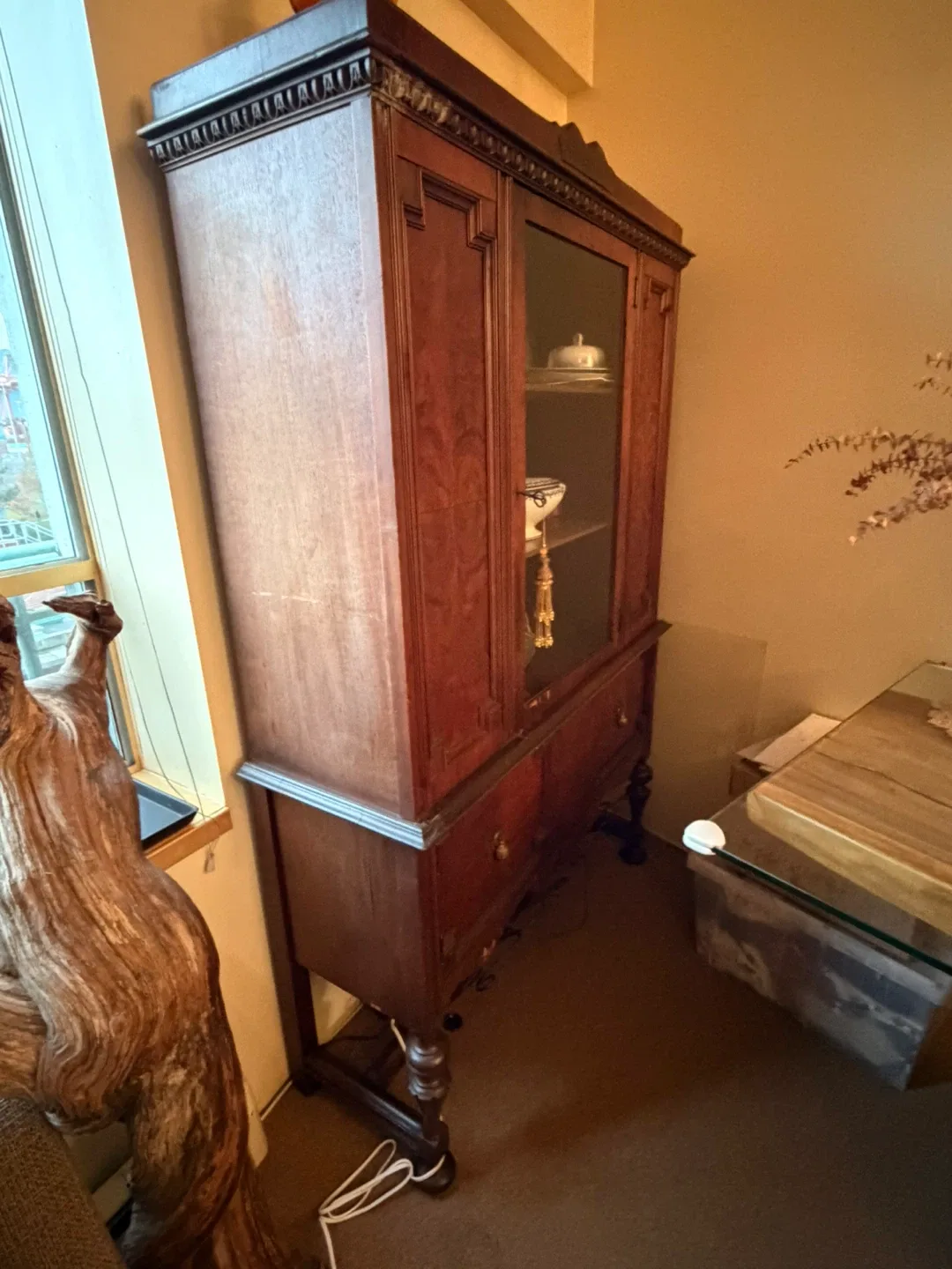 Antique Mahogany China Cabinet