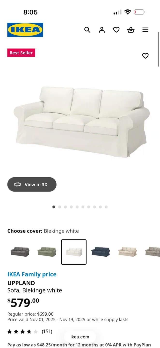 IKEA UPLAND Loveseat & Armchair Set image indicator(6)