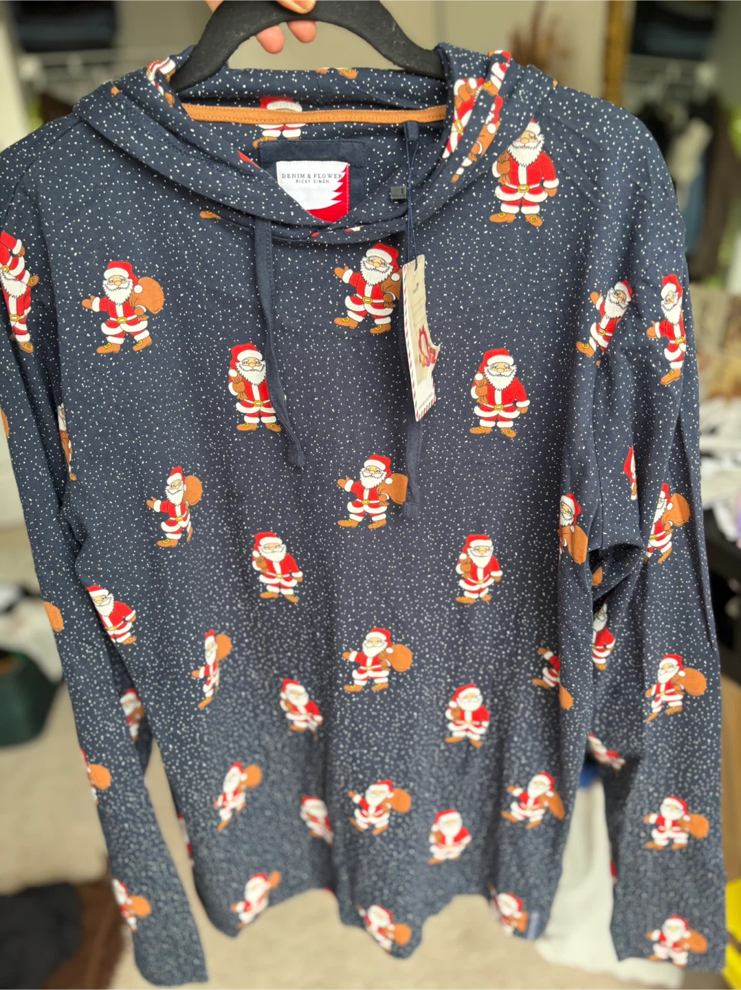Denim & Flower Ricky Singh Santa Hoodie - M