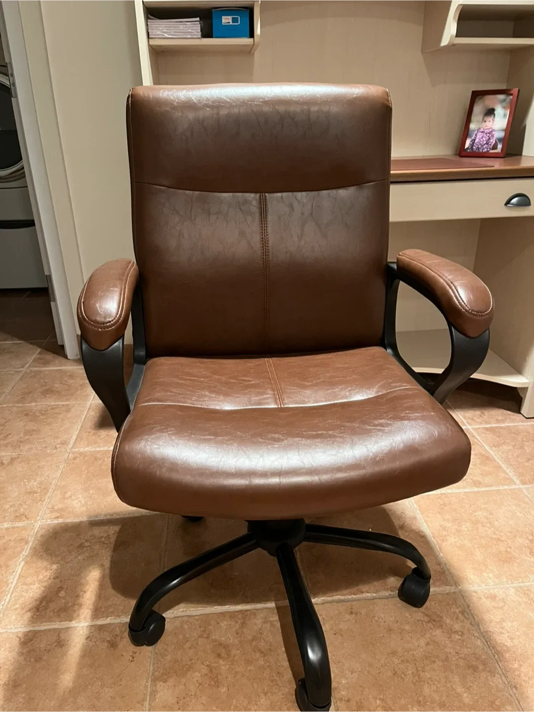 Brown Leather Office Chair