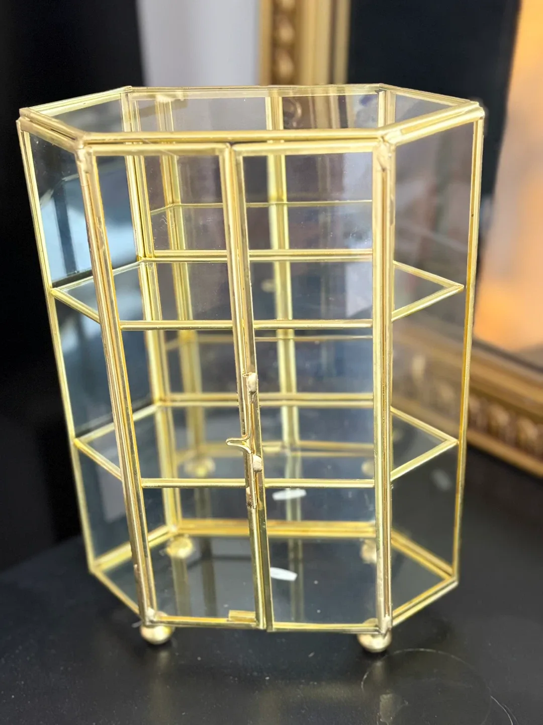 Gold & Glass Display Cabinet