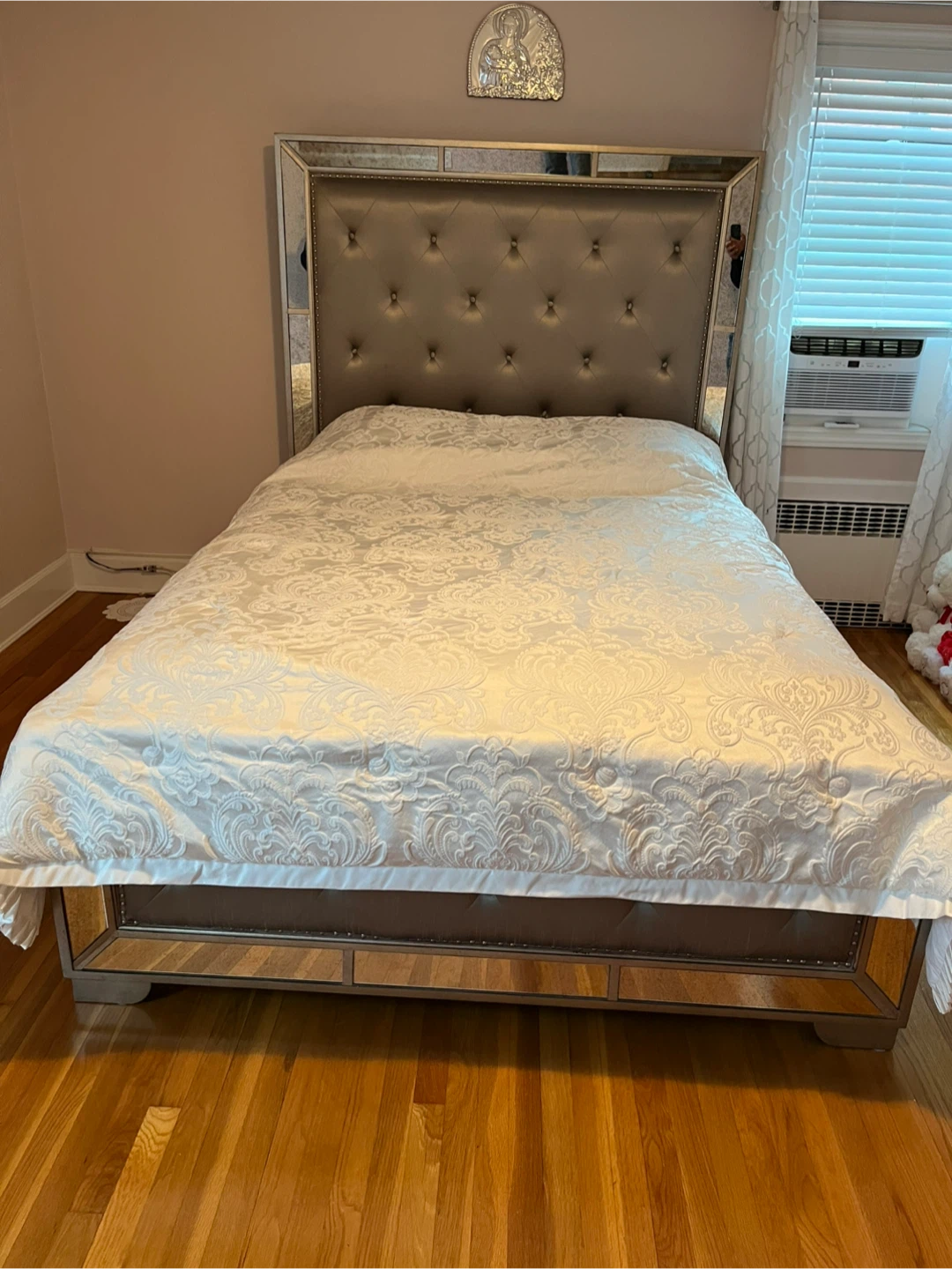 Mirrored Queen Bed Frame - photo 3