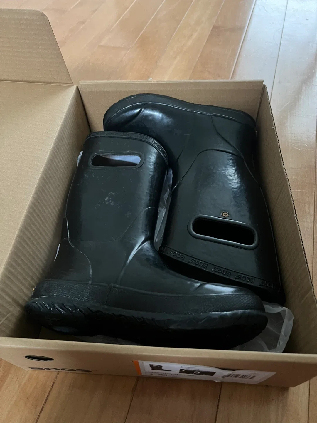 Bogs Black Rain Boots - Size 3 Kids image indicator(4)