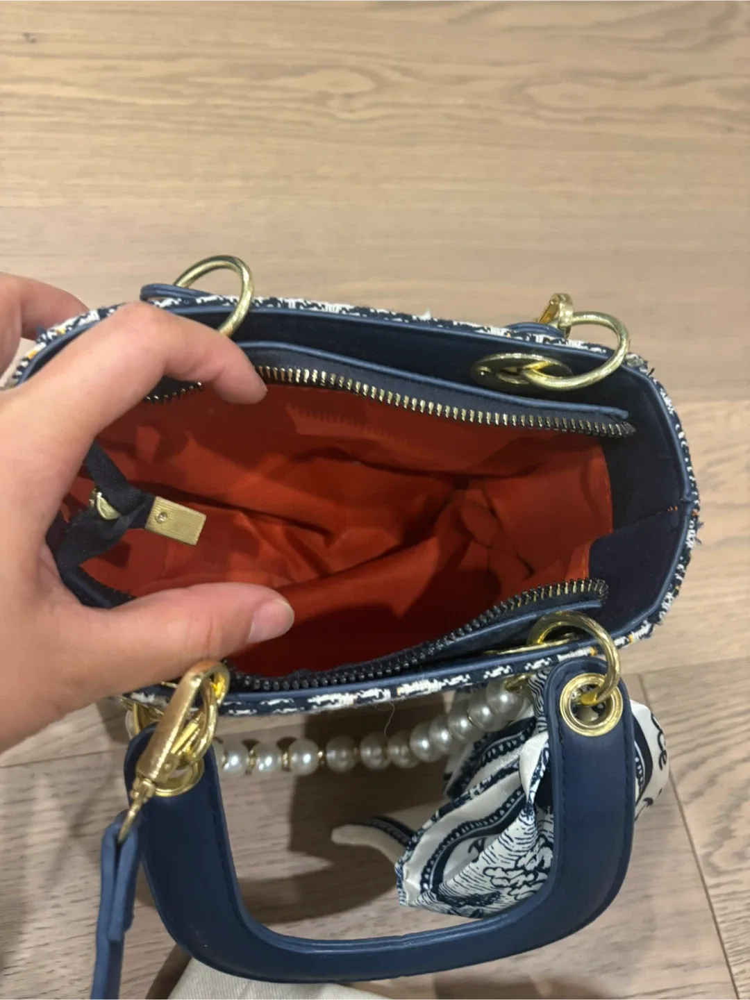 Pearl Embellished mini Handbag image indicator(3)