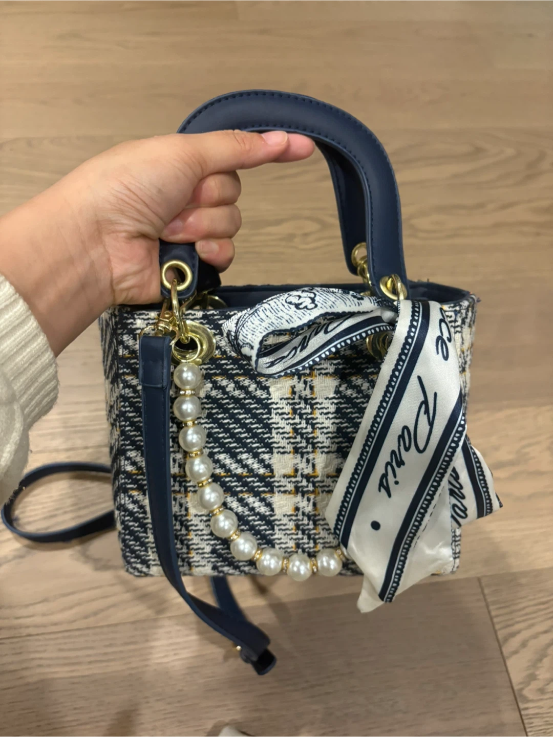 Pearl Embellished mini Handbag