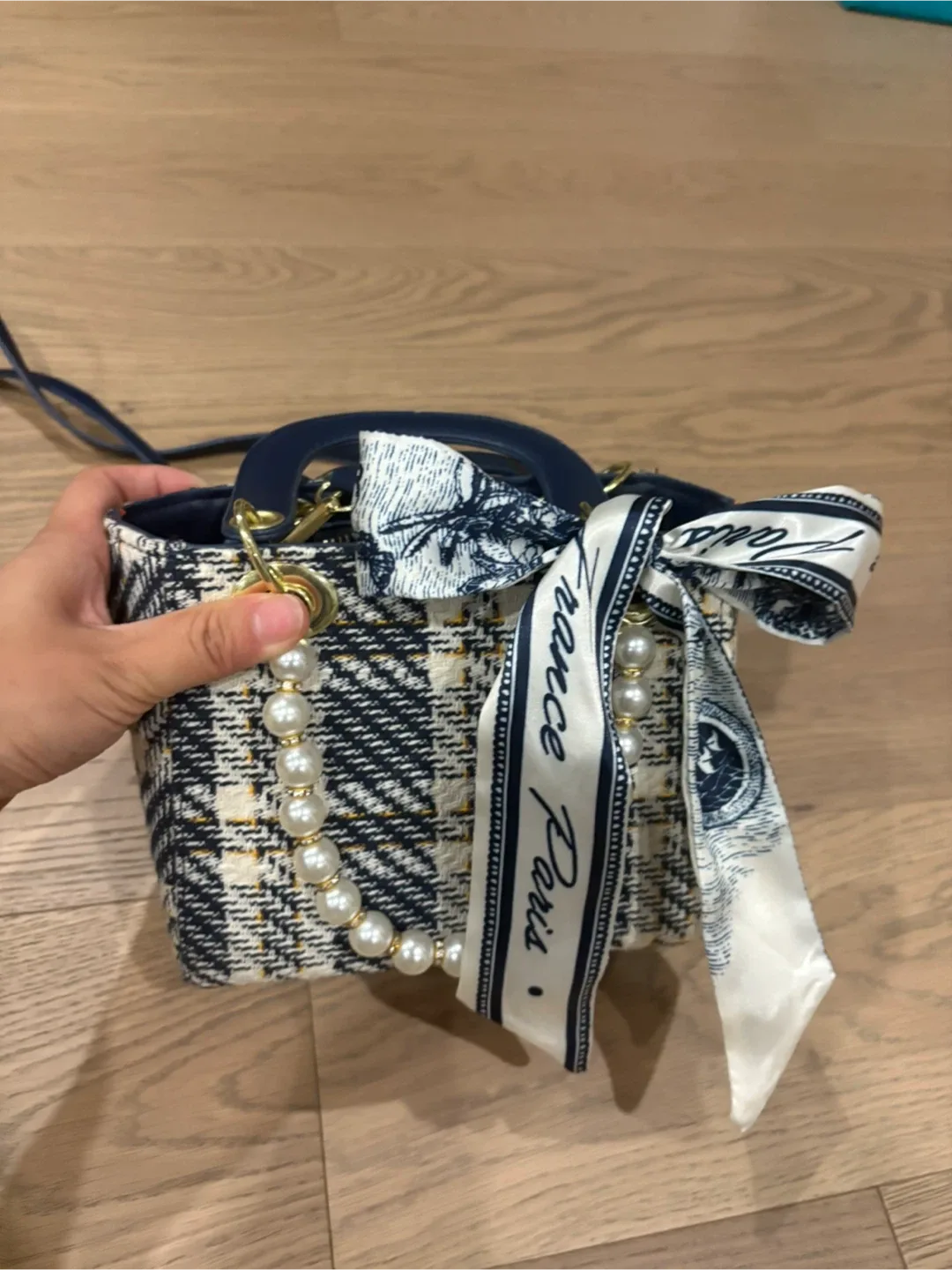 Pearl Embellished mini Handbag image indicator(2)