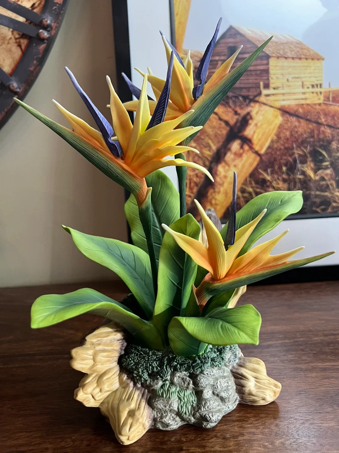Ceramic Birds of Paradise Flowers