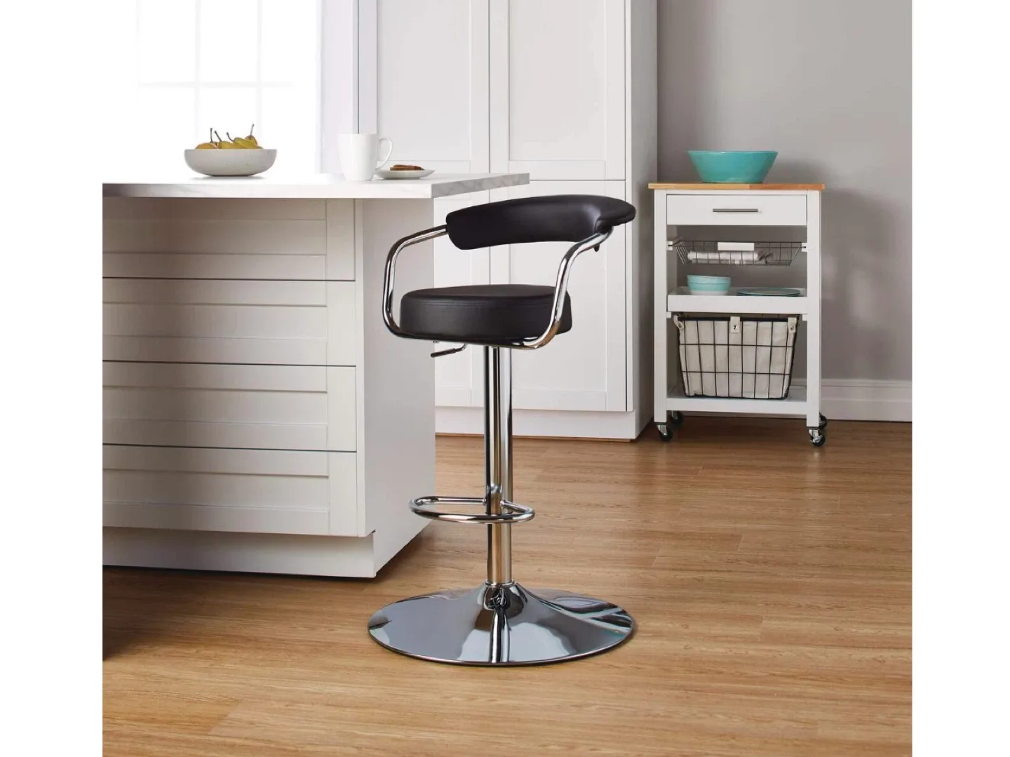Brand New Adjustable Bar Stool with Curved Backrest