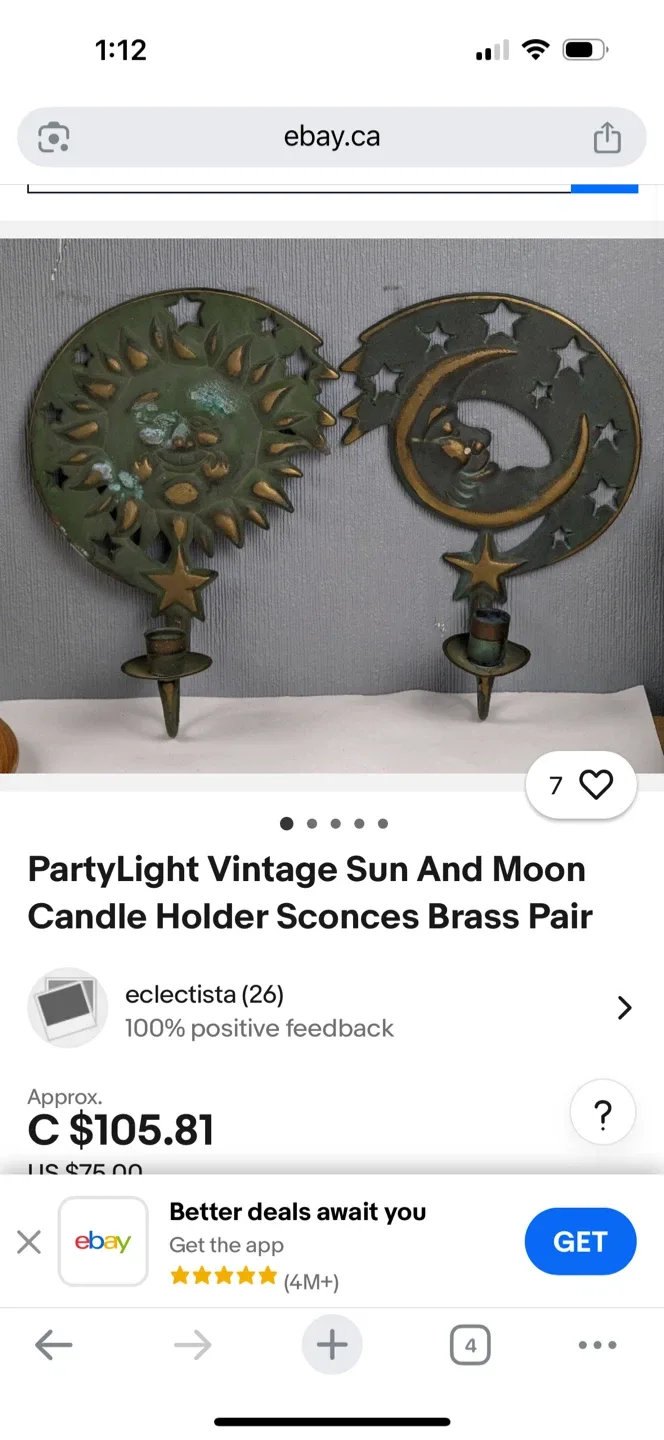 PartyLite Vintage Sun Candle Sconce image indicator(5)