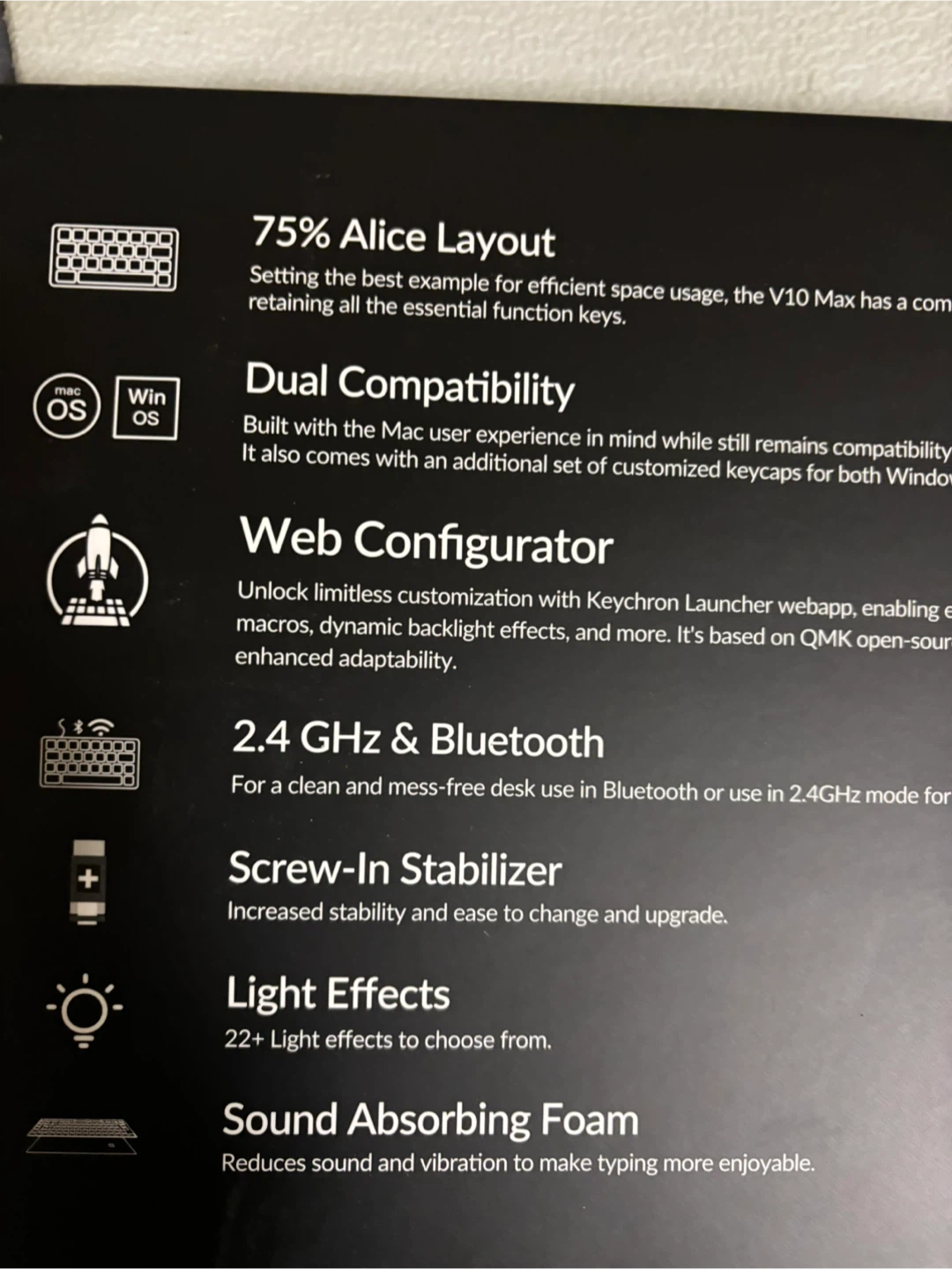 Keychron V10 Max 75% Alice Wireless Mechanical Keyboard - photo 2