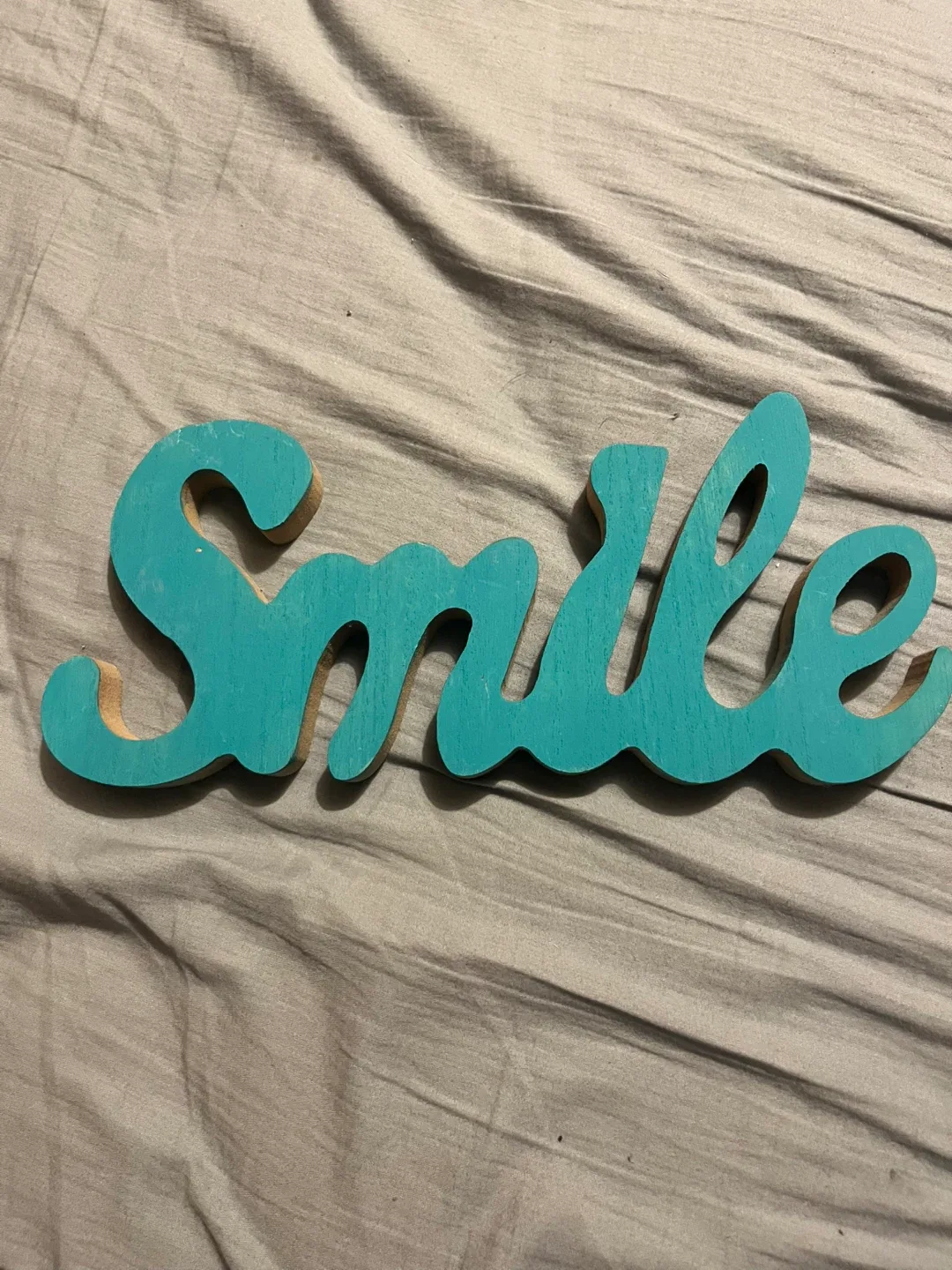 Wooden 'Believe' and 'Smile' Wall Decor image indicator(2)