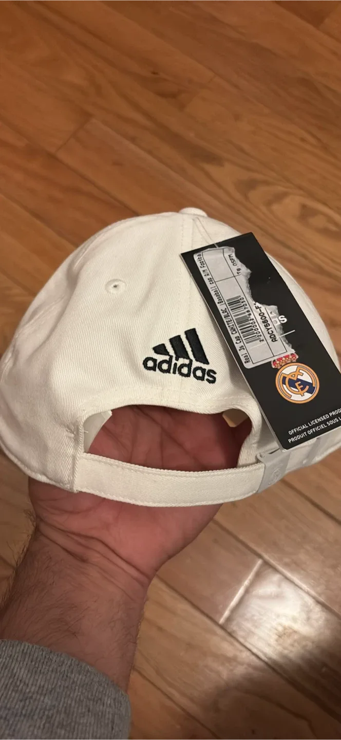 New Adidas Real Madrid White Cap image indicator(2)