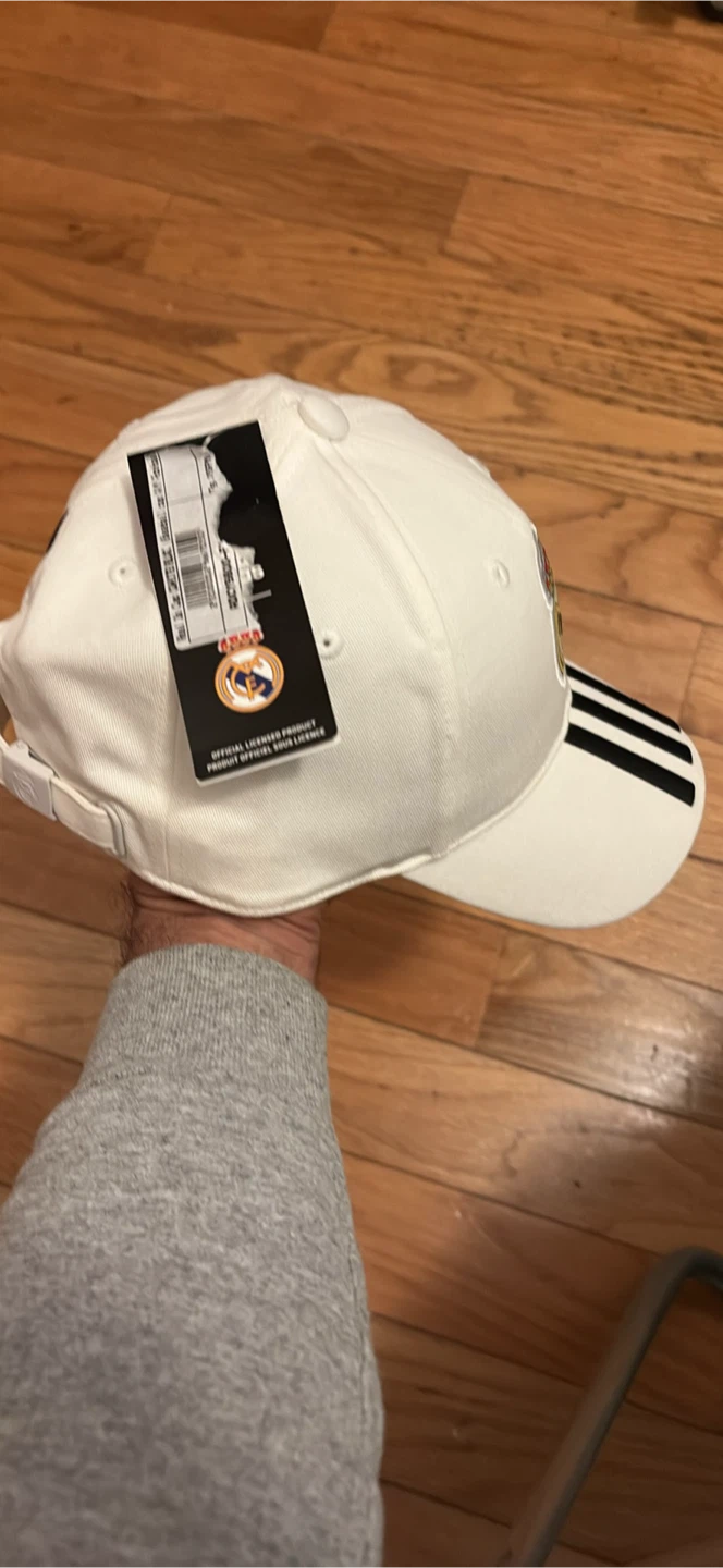 New Adidas Real Madrid White Cap - photo 4