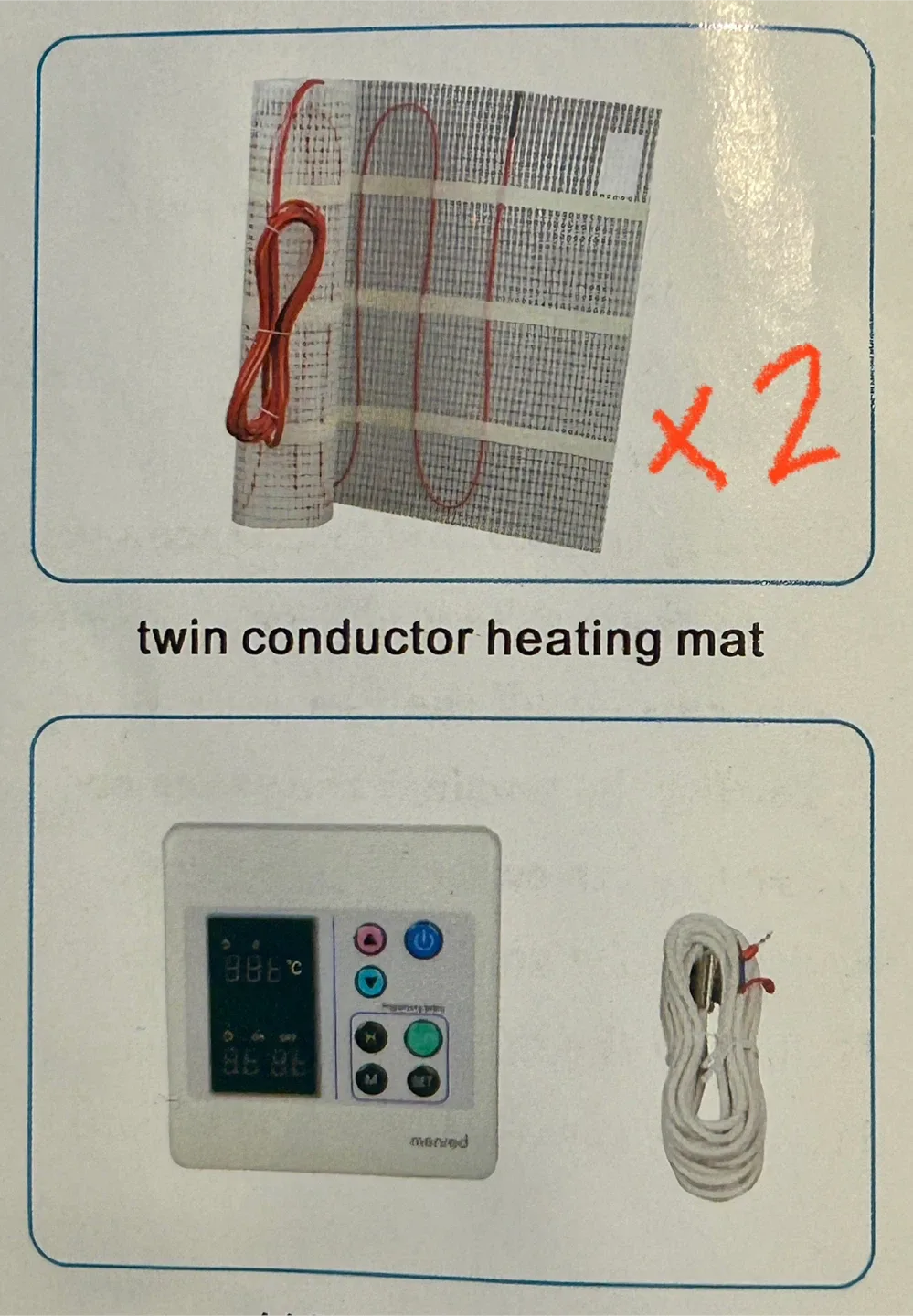 Minco Floor Heating Mats set with Thermostat
