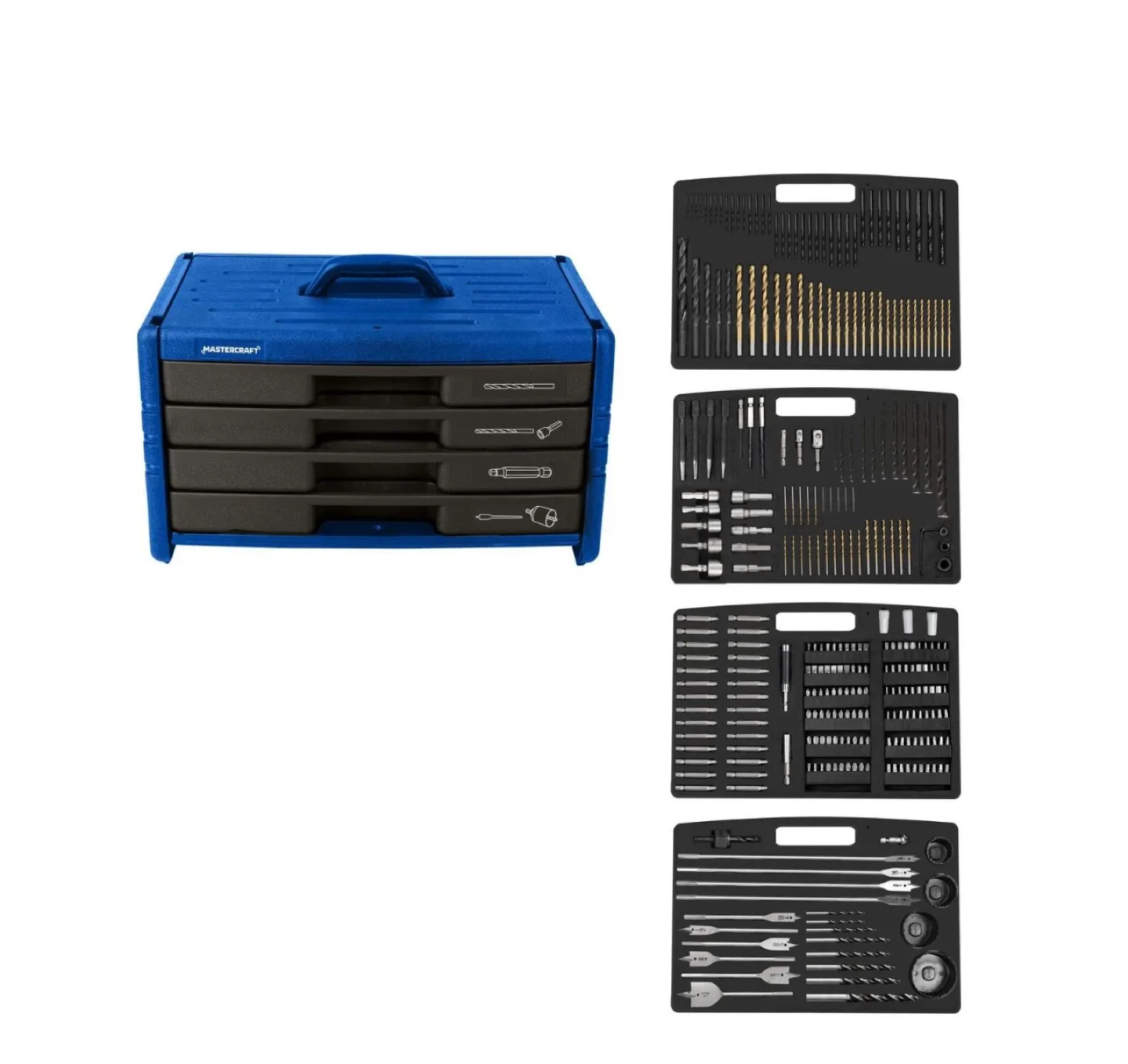 Brand New Mastercraft Screw Driver Drill Bit Set, 304-pc