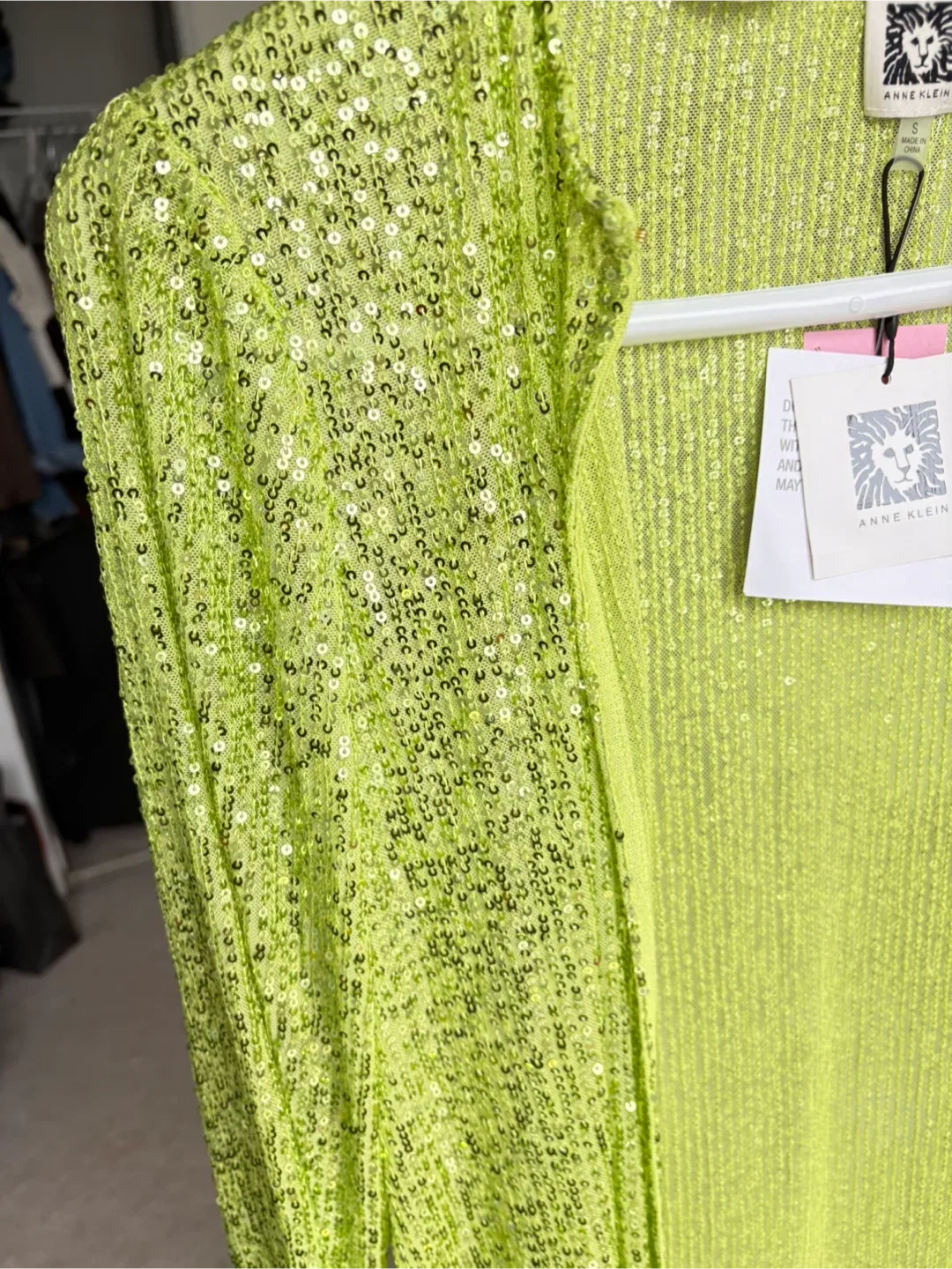 Anne Klein Sequin Tank Top & Cardigan Set - Size S image indicator(6)