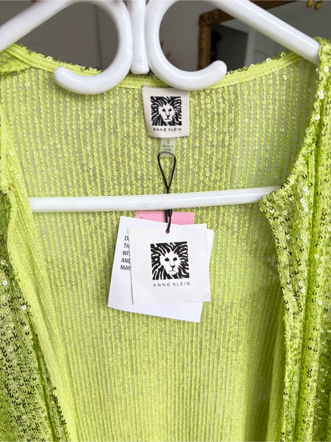 Anne Klein Sequin Tank Top & Cardigan Set - Size S image indicator(7)