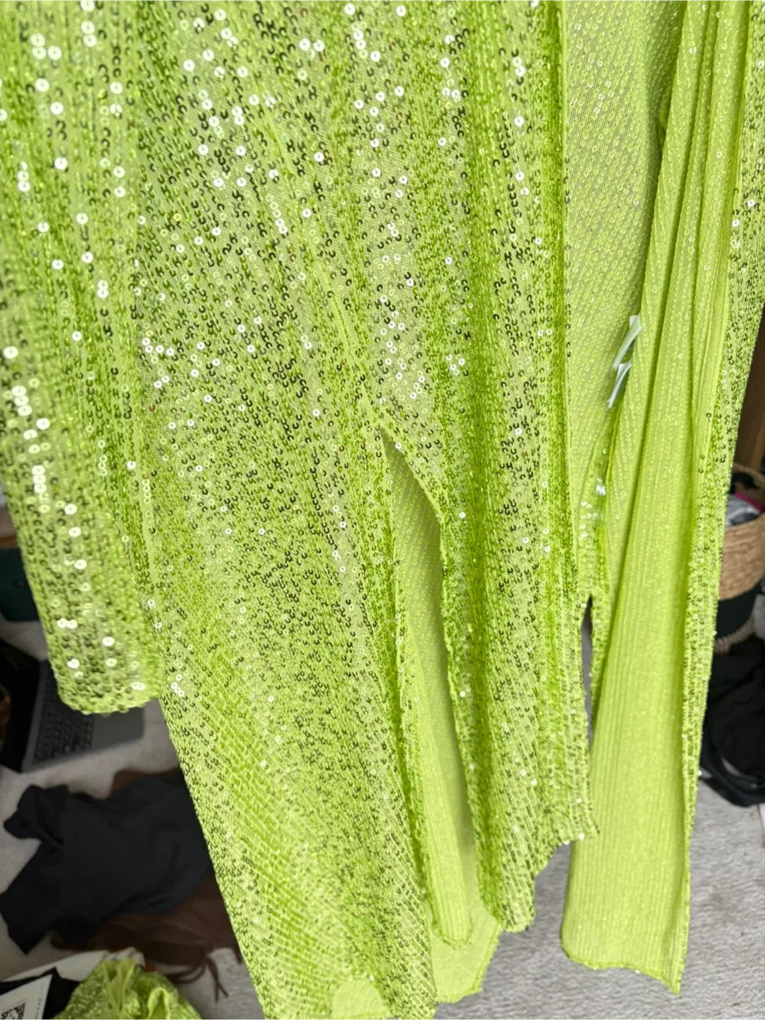 Anne Klein Sequin Tank Top & Cardigan Set - Size S image indicator(8)