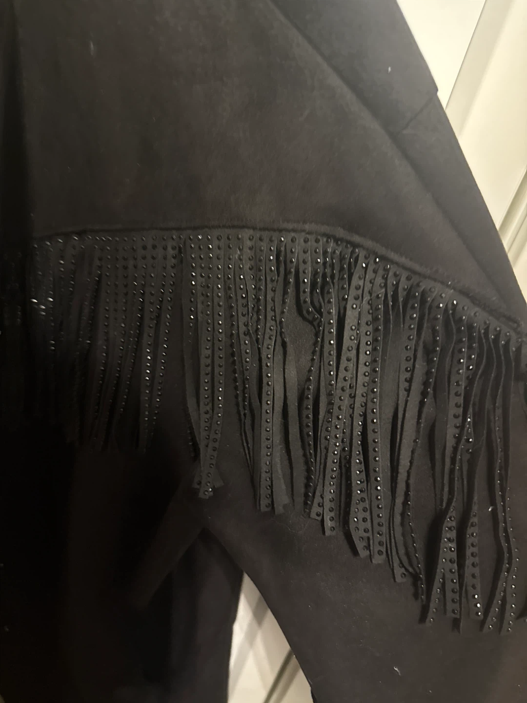 Zara Black Fringed Jacket - Size XS - photo 3