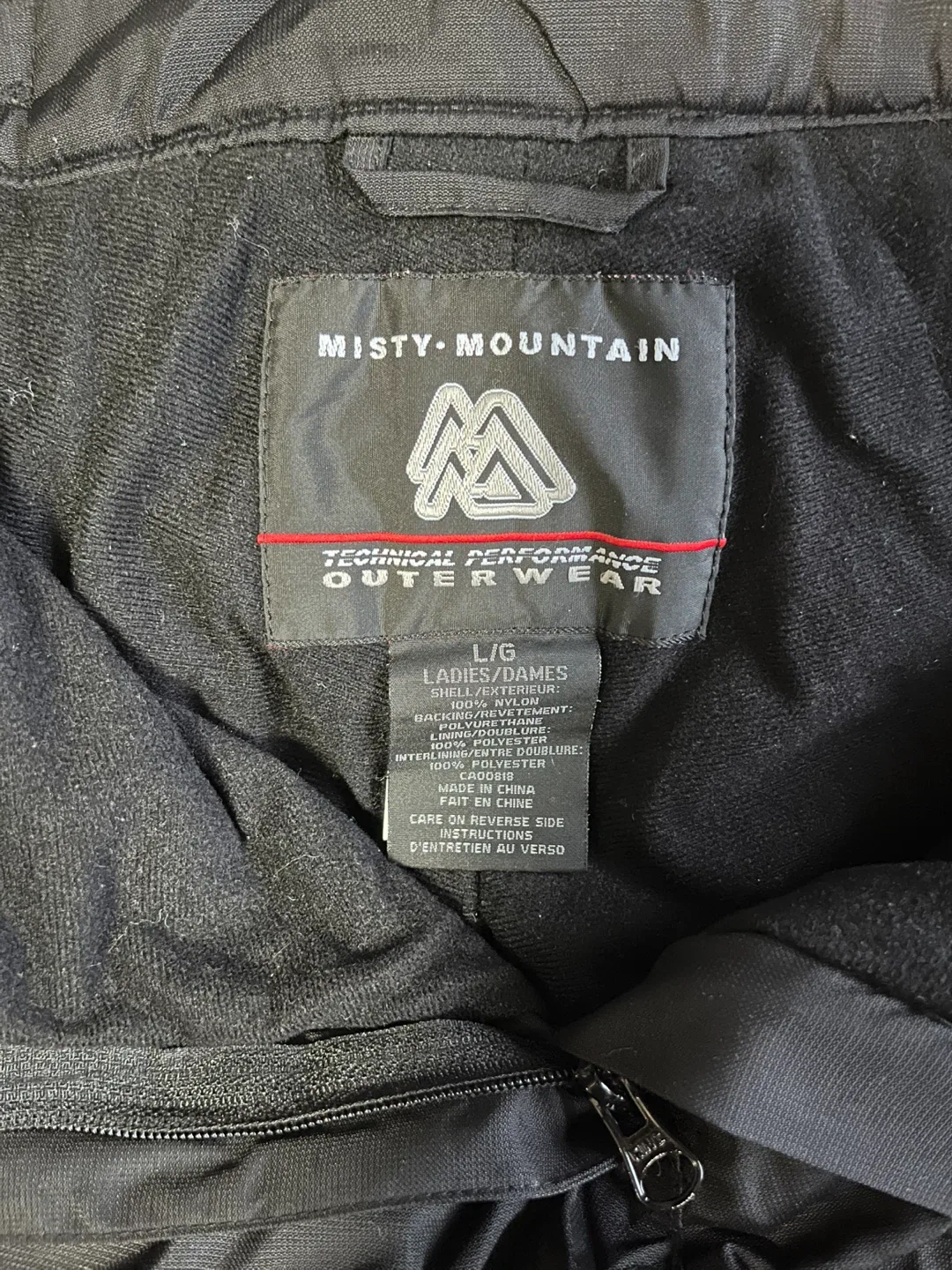 Adult Ladies Misty Mountain Black Snow Pants Size M/L image indicator(5)