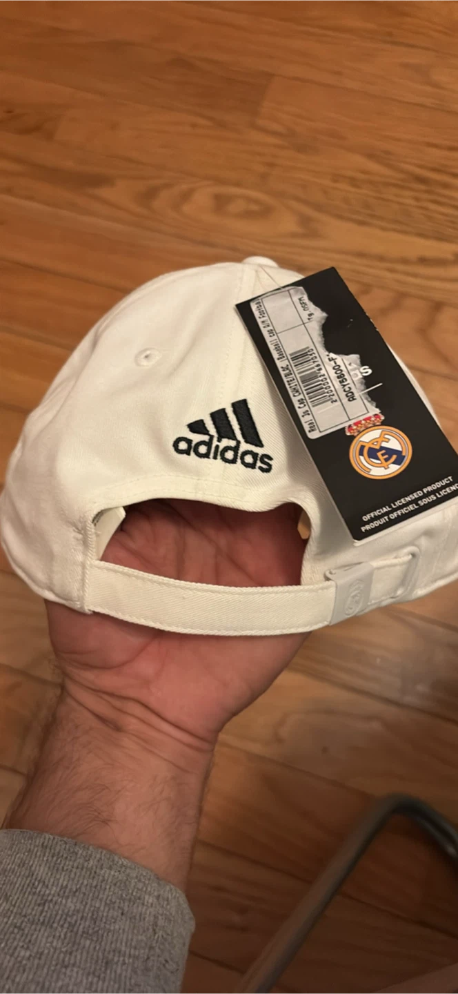 New Adidas Real Madrid White Cap - photo 5