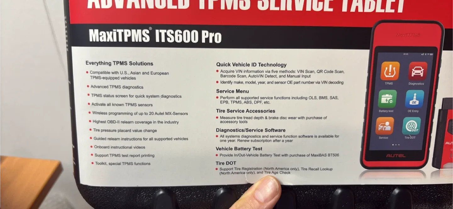 Autel MaxiTPMS ITS600 Pro Advanced TPMS Service Tablet image indicator(2)