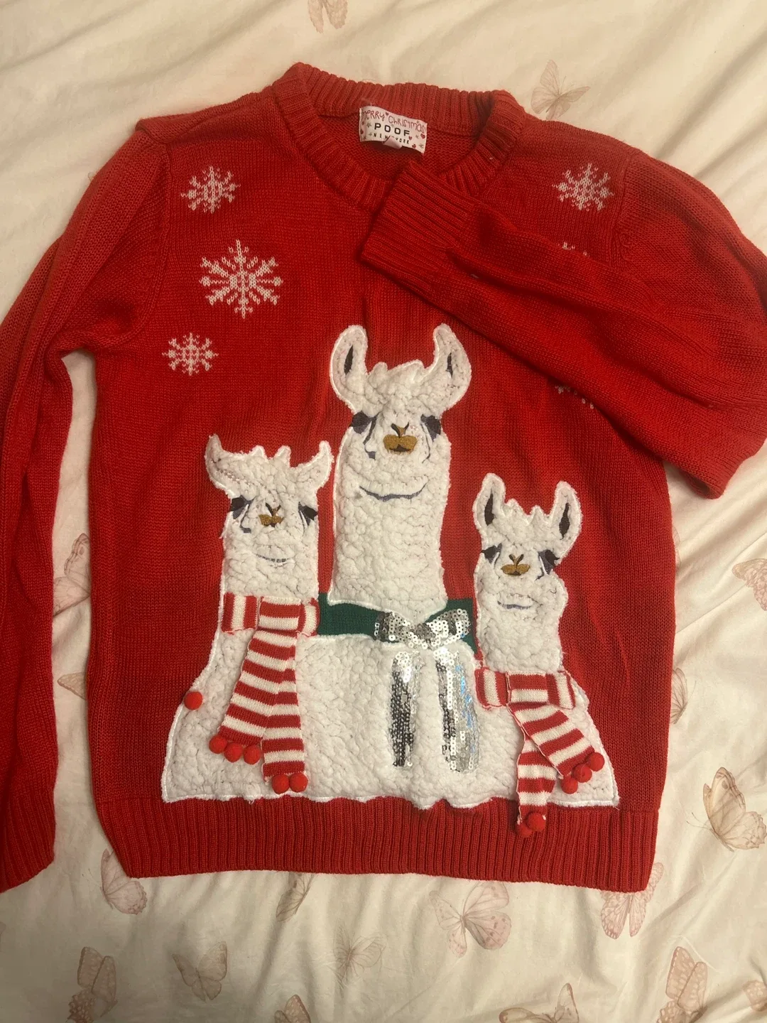 POOF! Christmas Llama Sweater