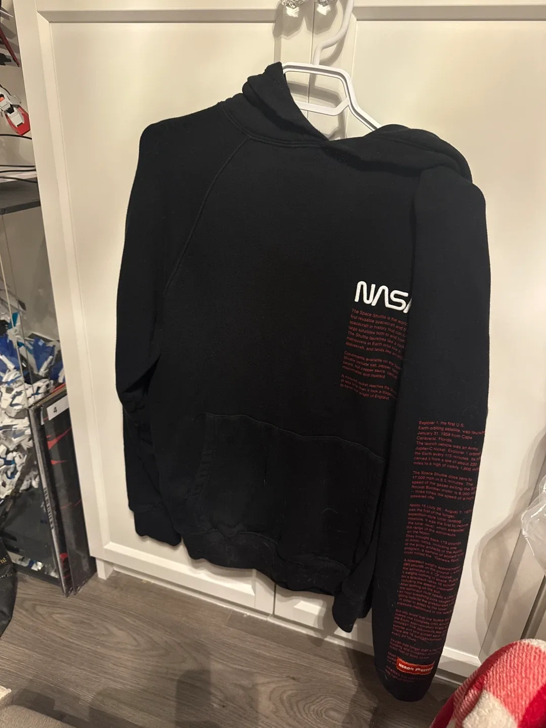 Heron Preston Oversized NASA Print Hoodie Sweatshirt