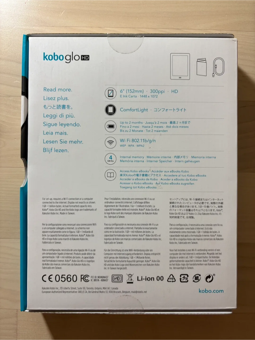 Kobo Glo HD eReader with Box image indicator(6)