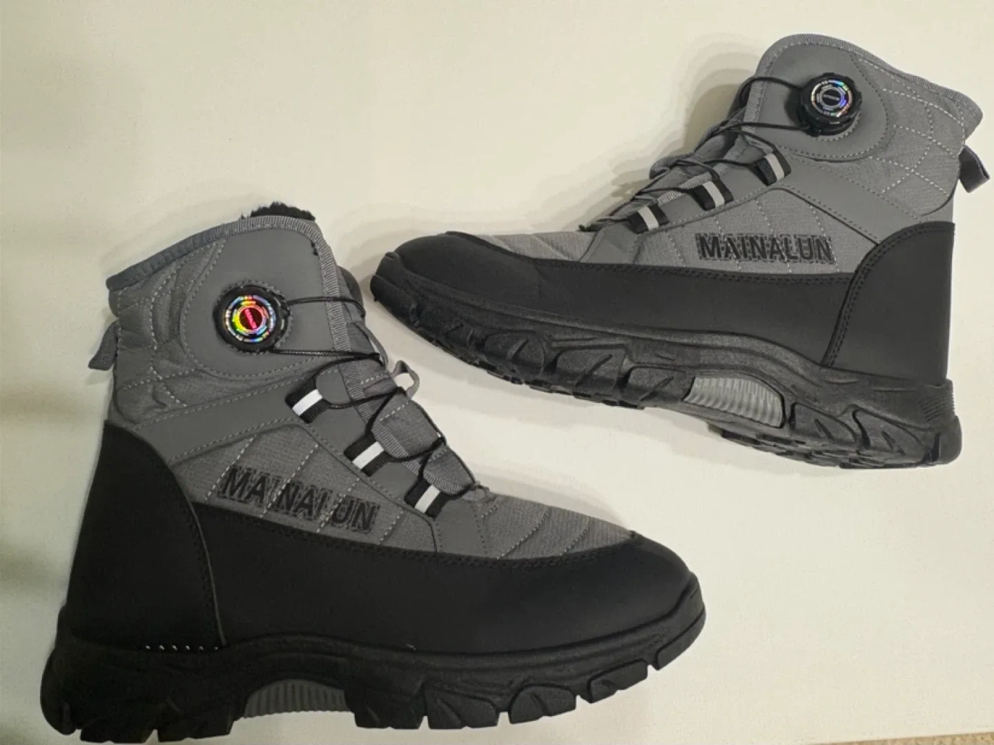 Mainalun Gray Winter Snow Boots image indicator(5)