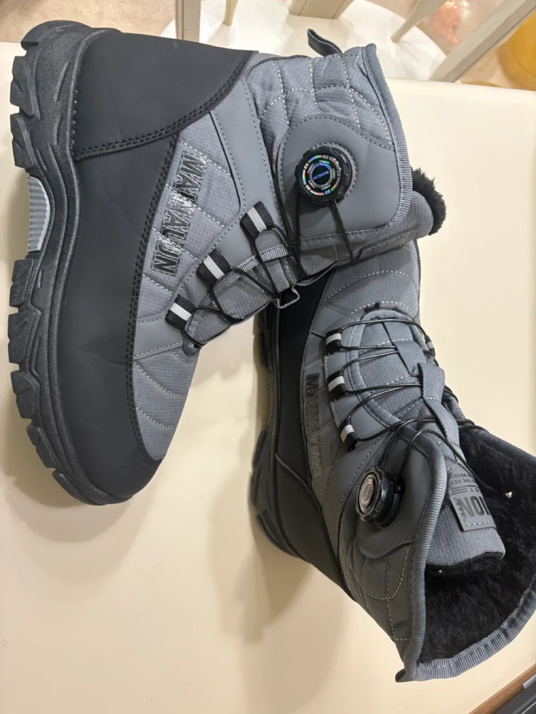 Mainalun Gray Winter Snow Boots image indicator(4)