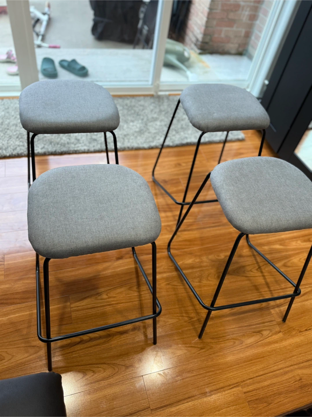 Set of 4 Gray Bar Stools - photo 4