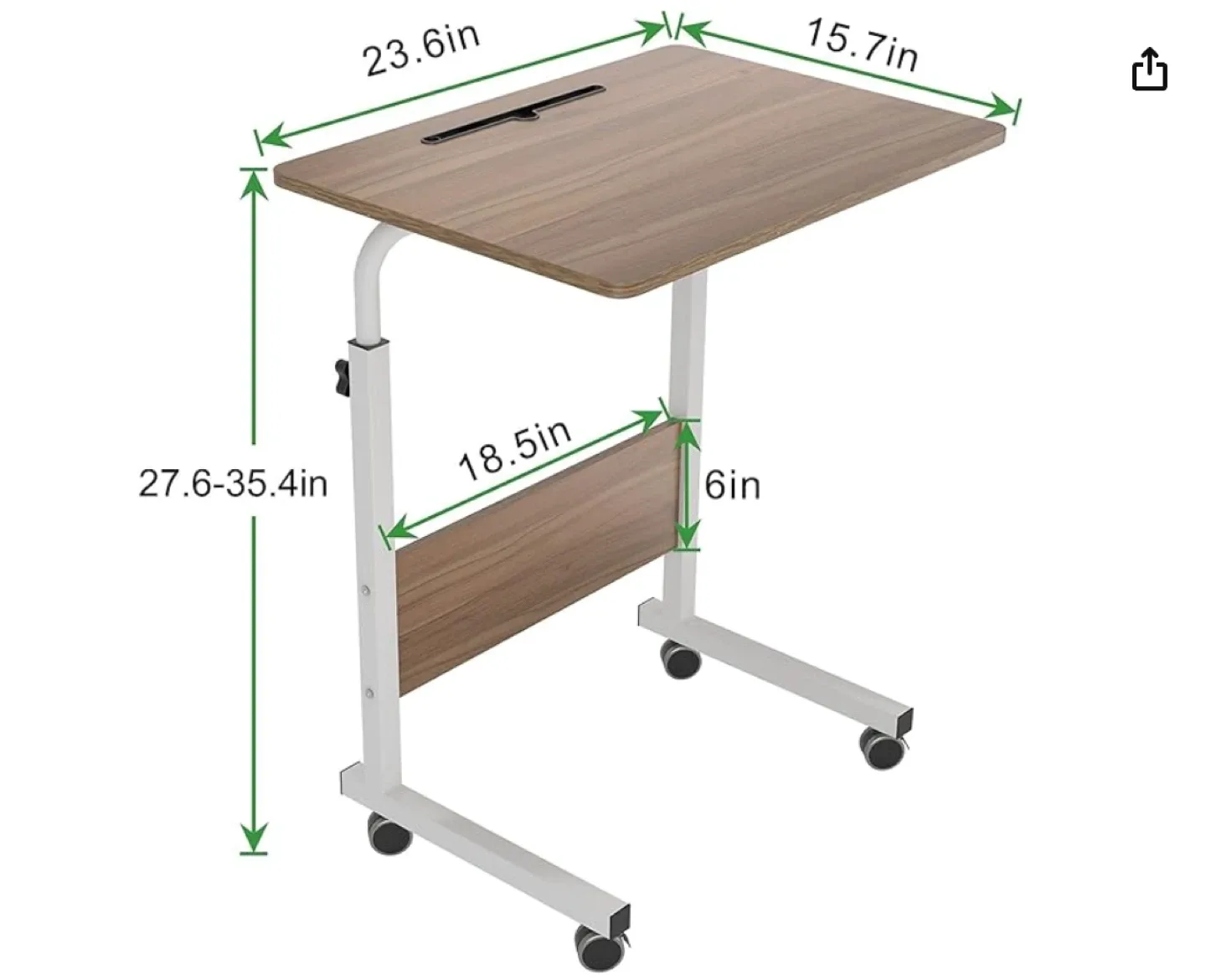 Adjustable Rolling Laptop Desk