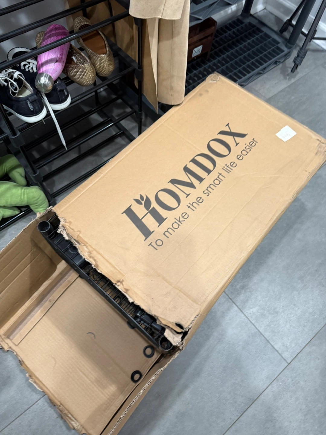 Homdox Shoe Rack Organizer with Box - photo 2