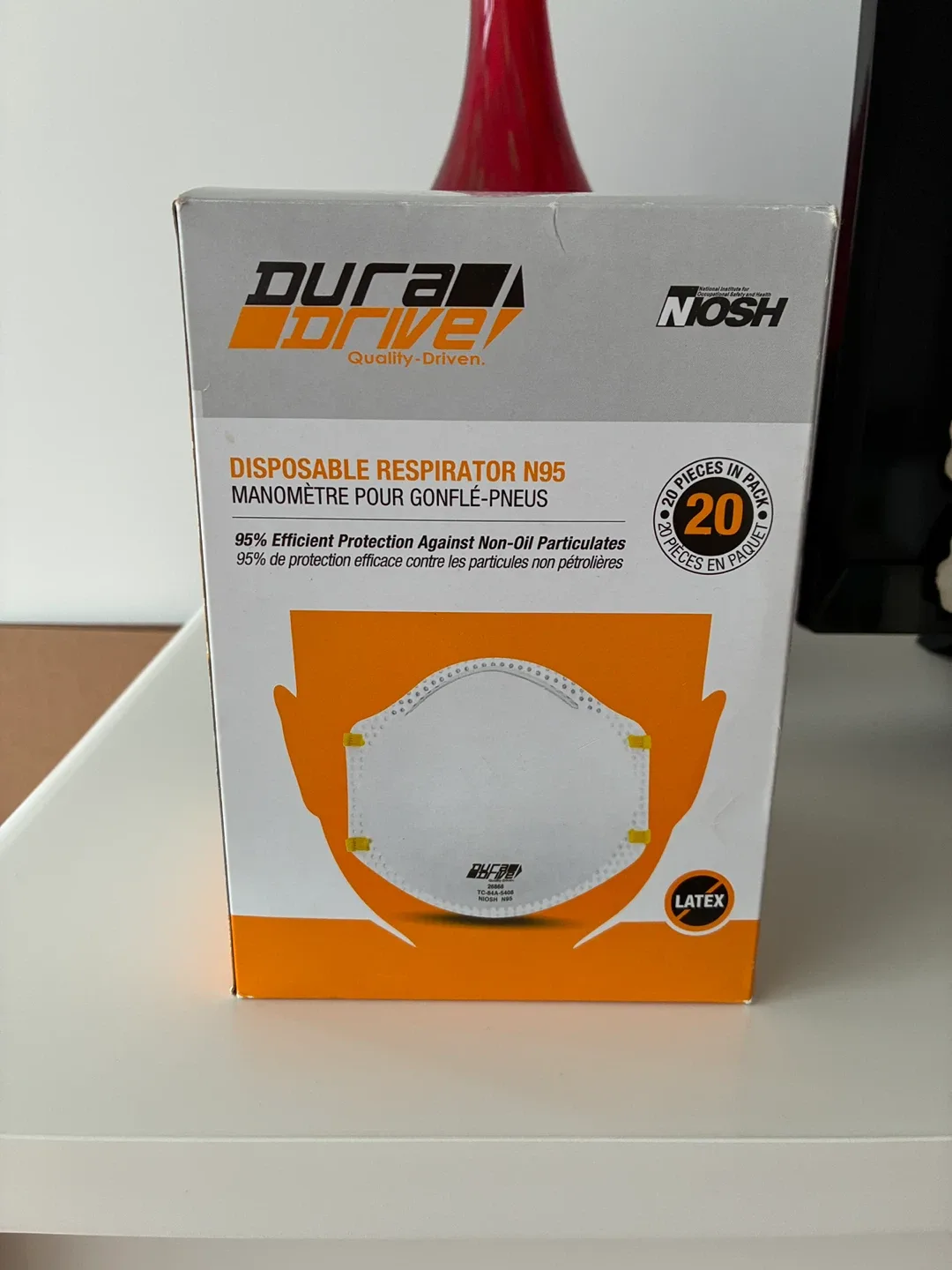 DuraDrive N95 Disposable Respirator - 20 Pack