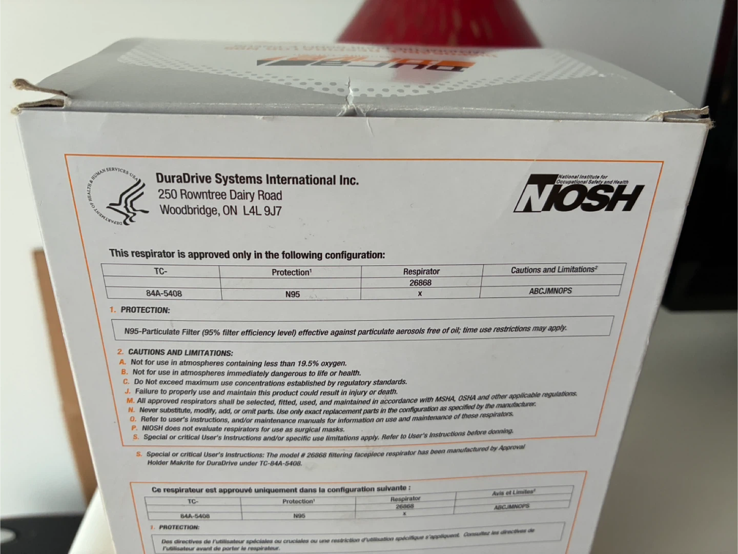 DuraDrive N95 Disposable Respirator - 20 Pack - photo 2