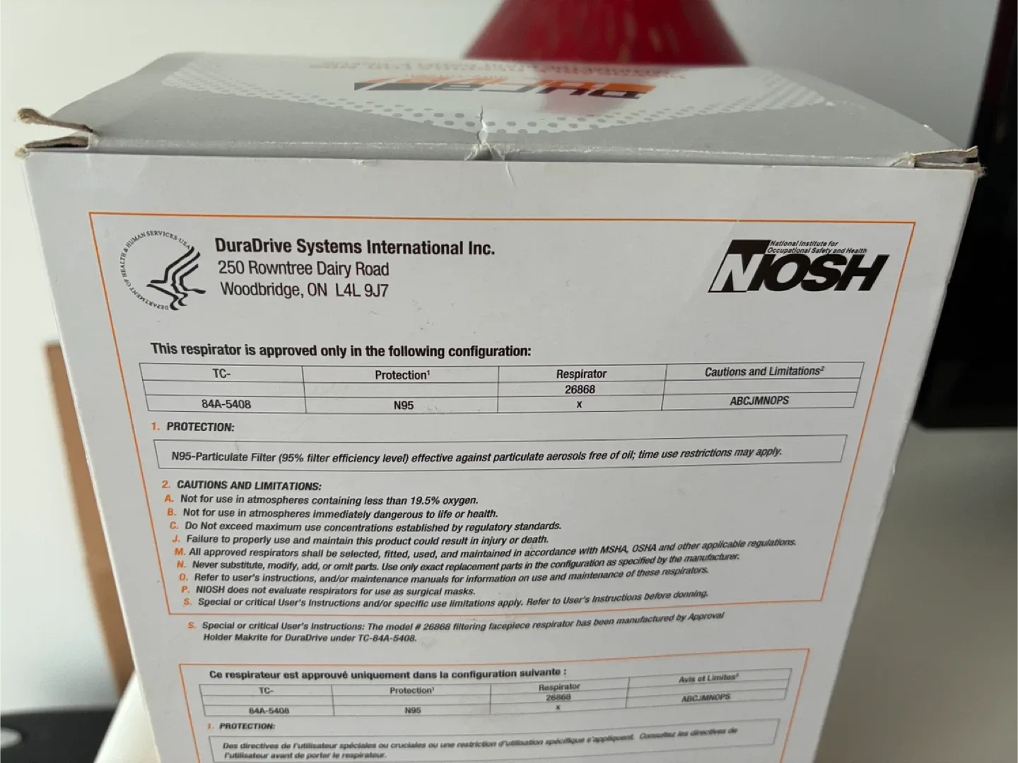 DuraDrive N95 Disposable Respirator - 20 Pack image indicator(2)