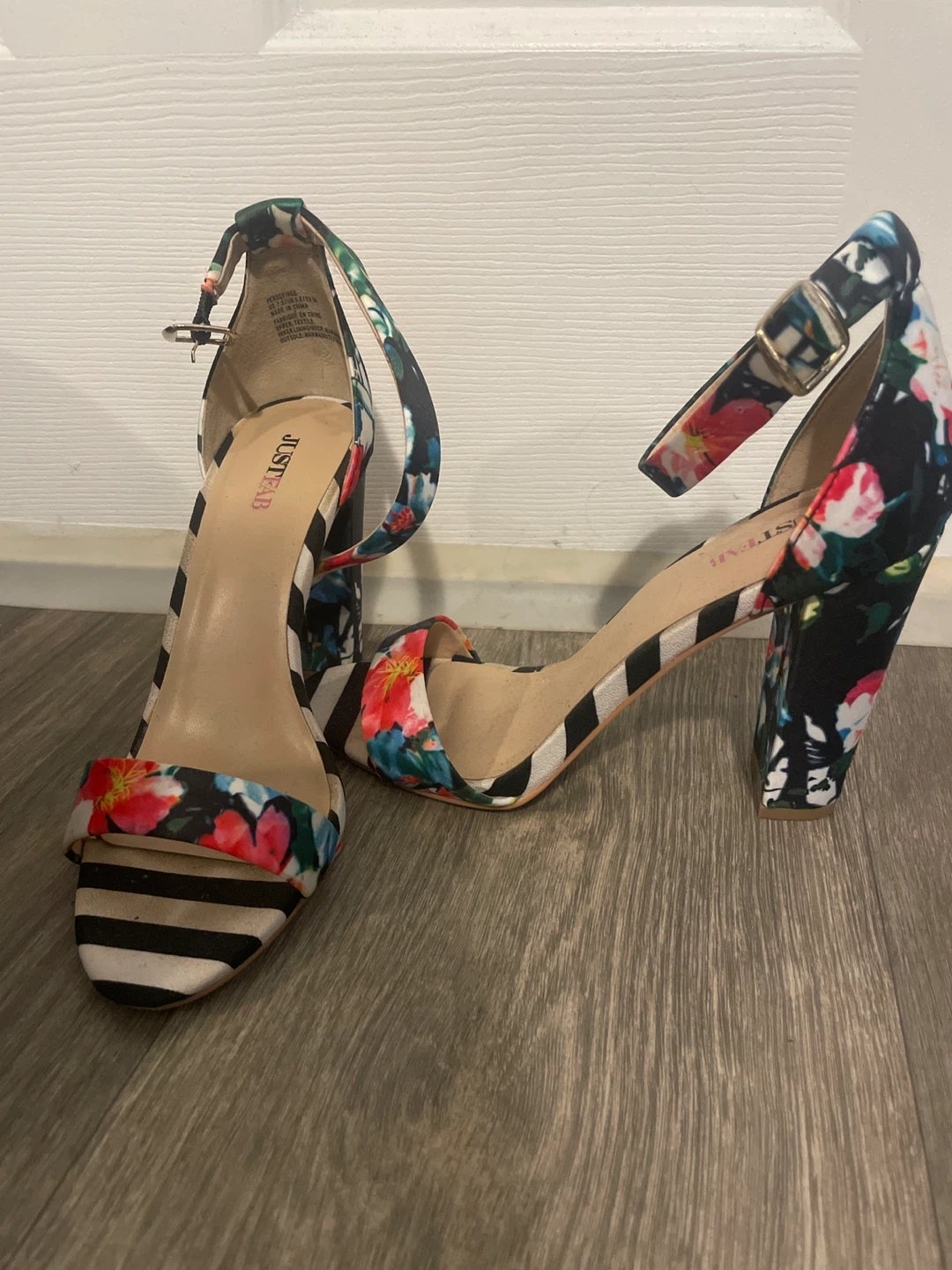 JustFab Floral Heels