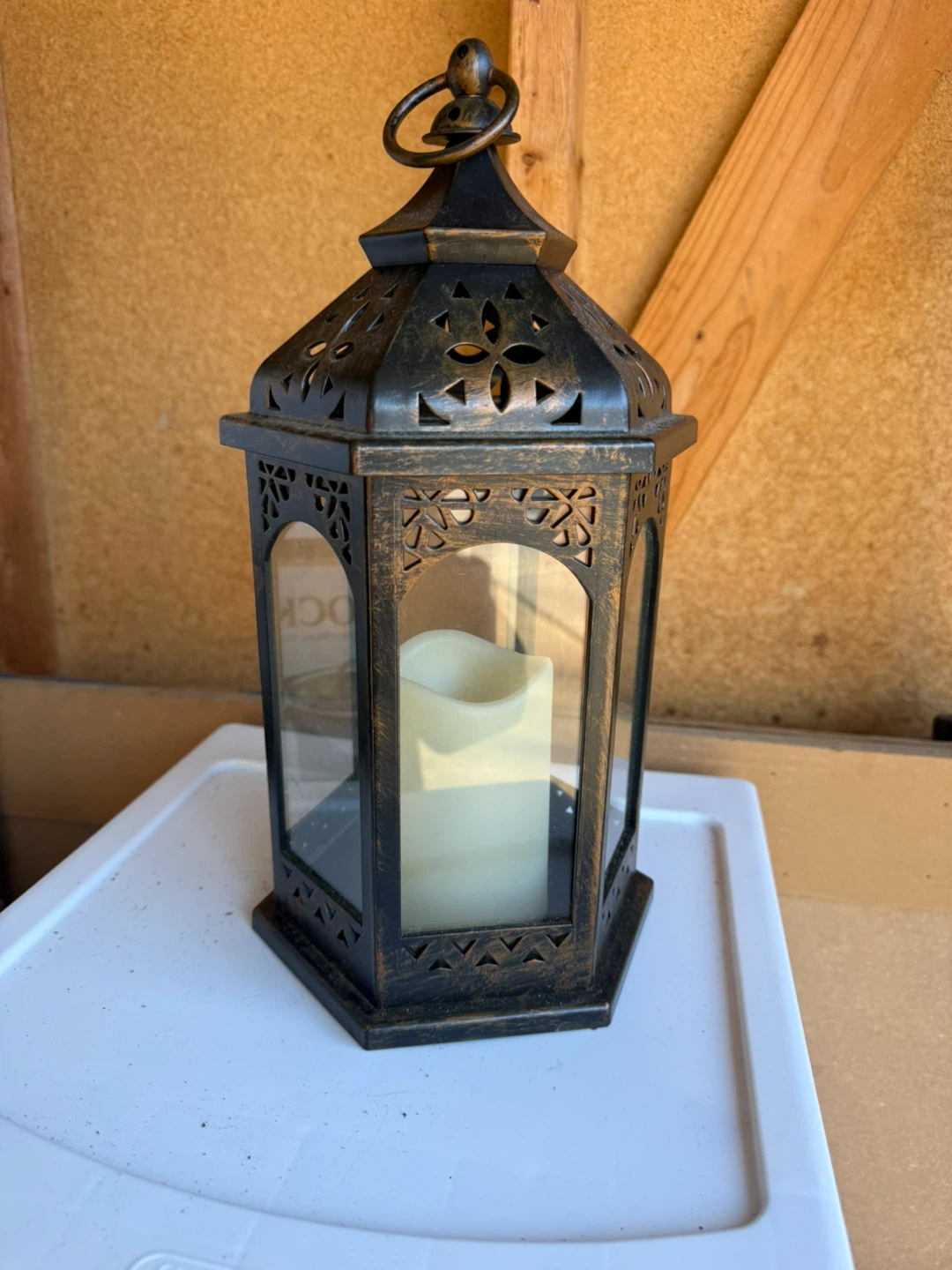 Decorative Metal Lantern with LED Candle - photo 2