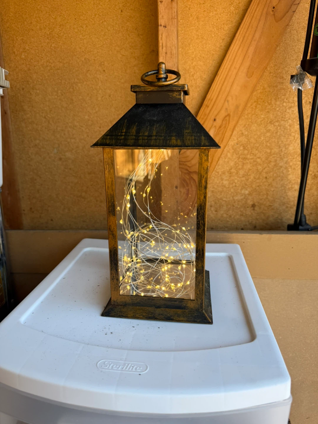 Decorative Metal Lantern with LED Candle