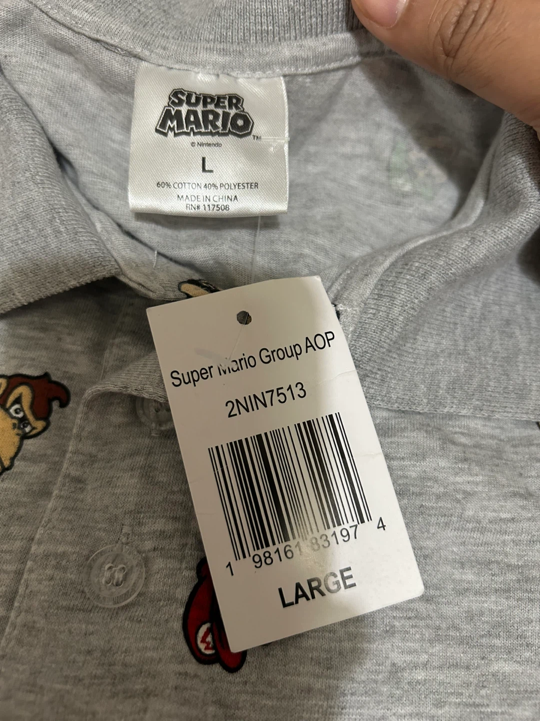 Super Mario Golf Shirt - Size Large - photo 2