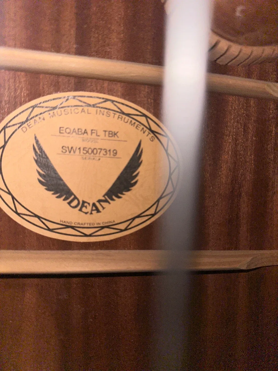 Dean EQABA FL TBK Fretless Acoustic Bass Guitar image indicator(3)